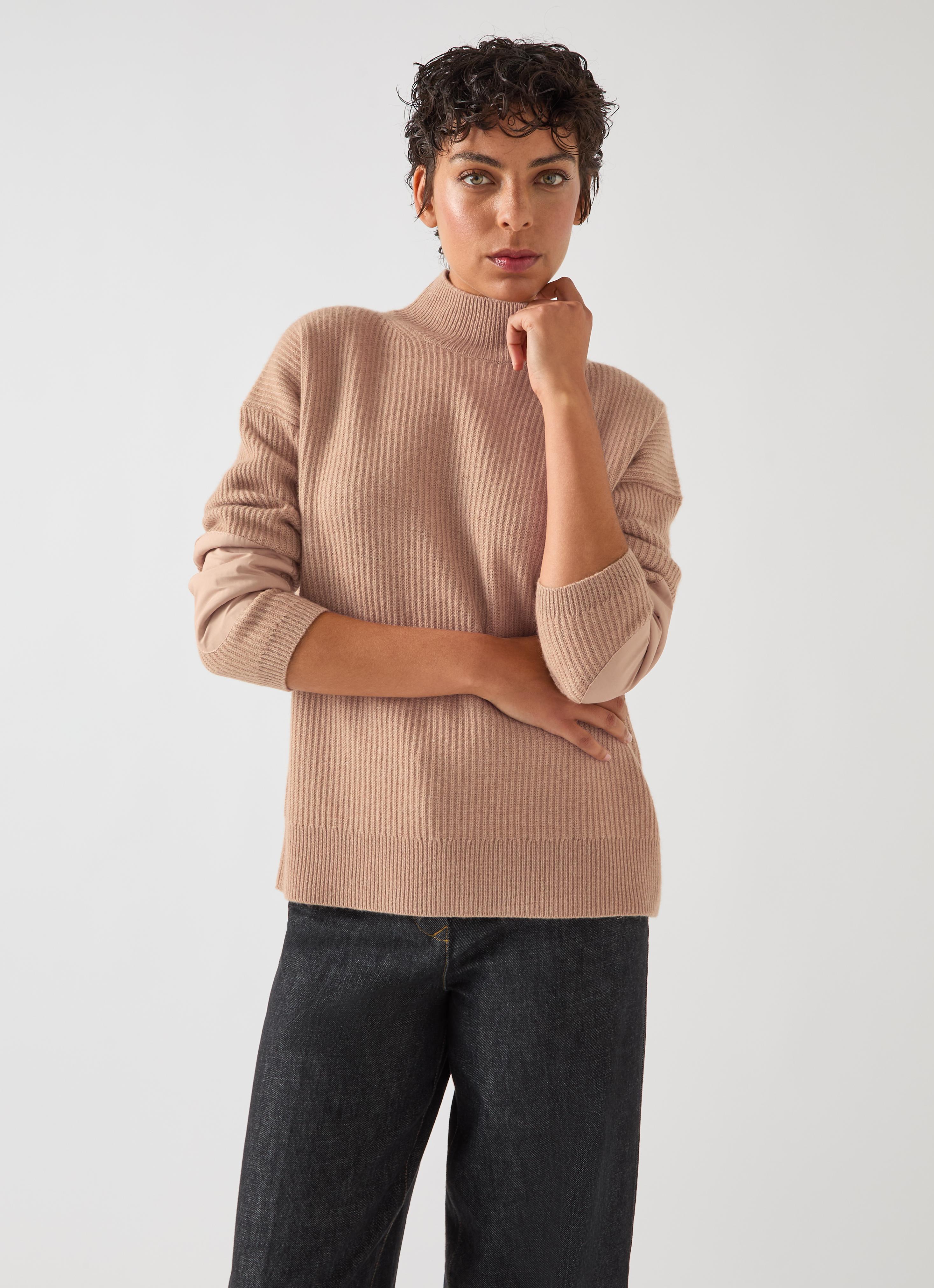 トップス NKNIT bent elbow wool KNIT Brown size2 bent elbow wool KNIT – NKNIT