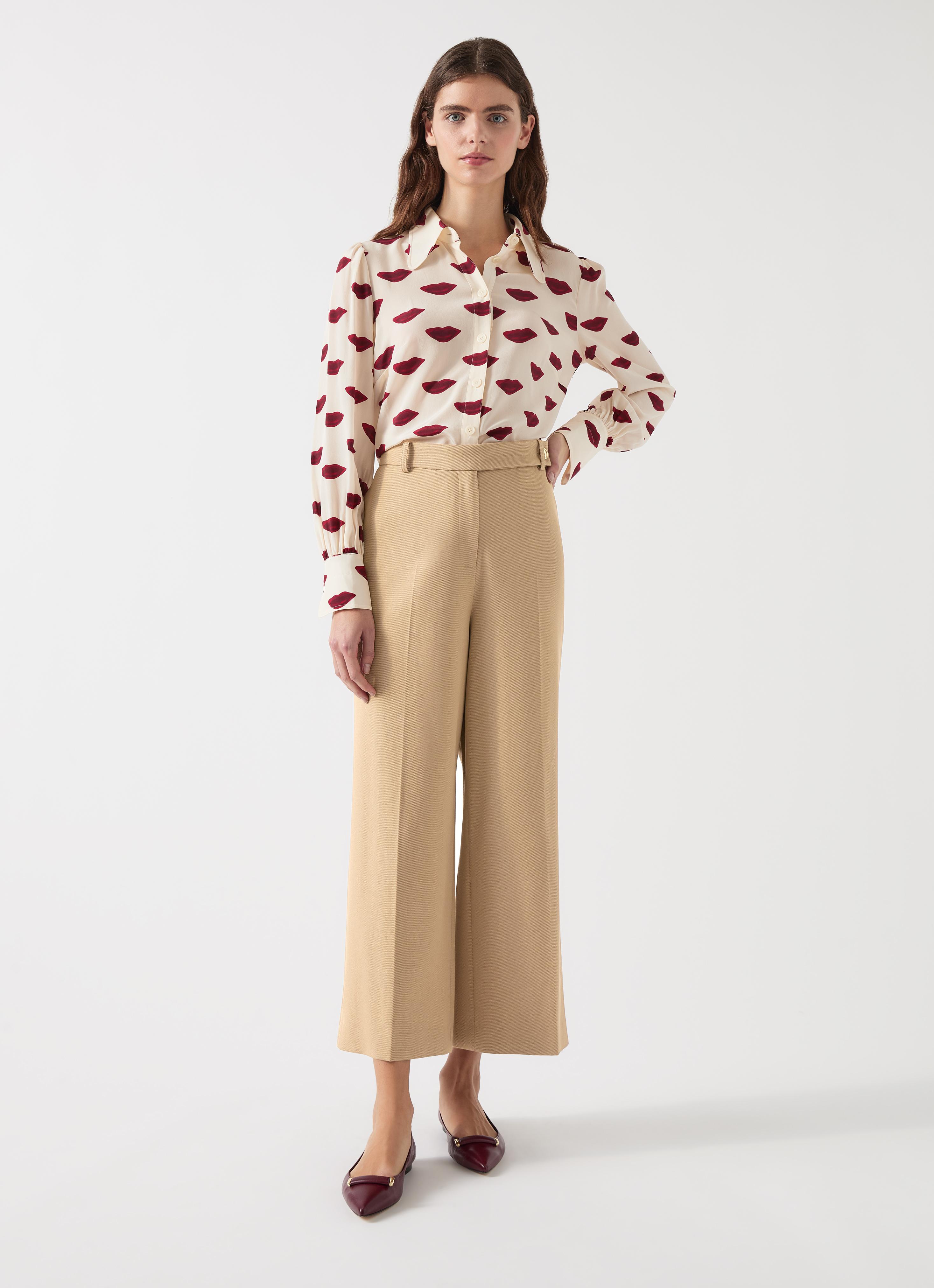 Joel Camel Viscose Blend Twill Button Waist Trouser