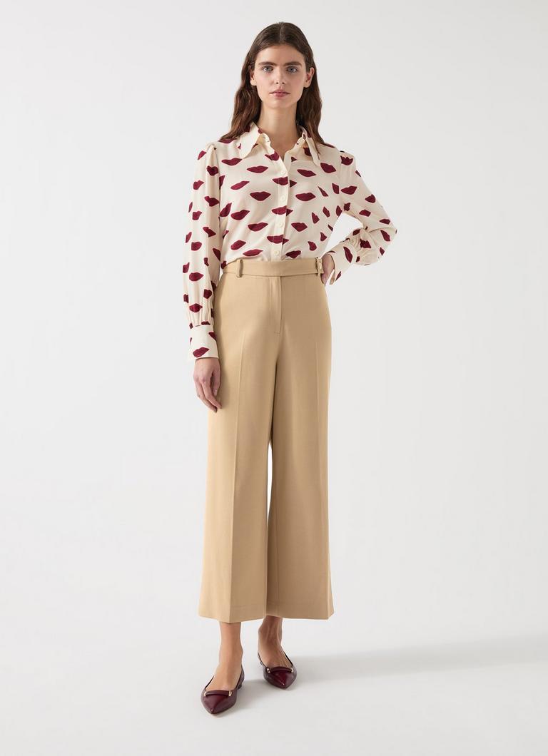 Joel Camel Viscose Blend Twill Button Waist Trouser