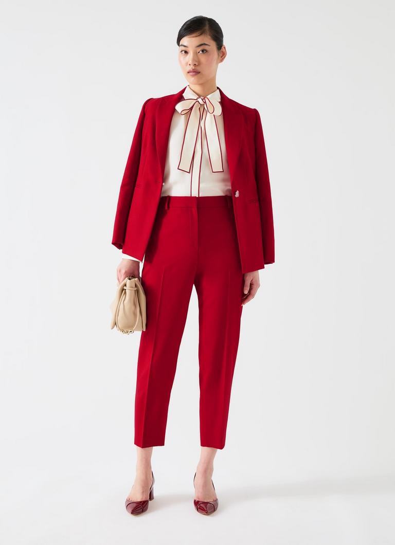 Mya Red Cigarette Leg Trouser