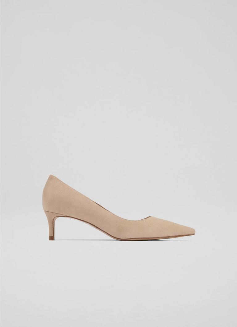 New Ava Suede Trench Low Heel Courts