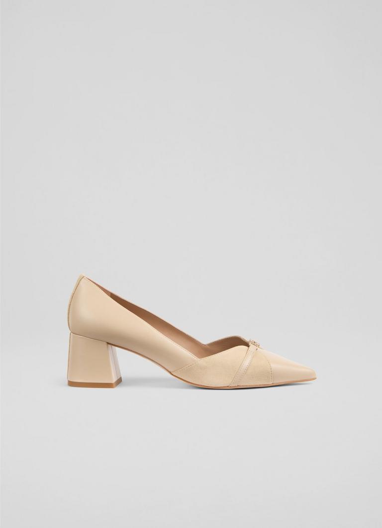 Heather Butter Cream Leather Motif Courts