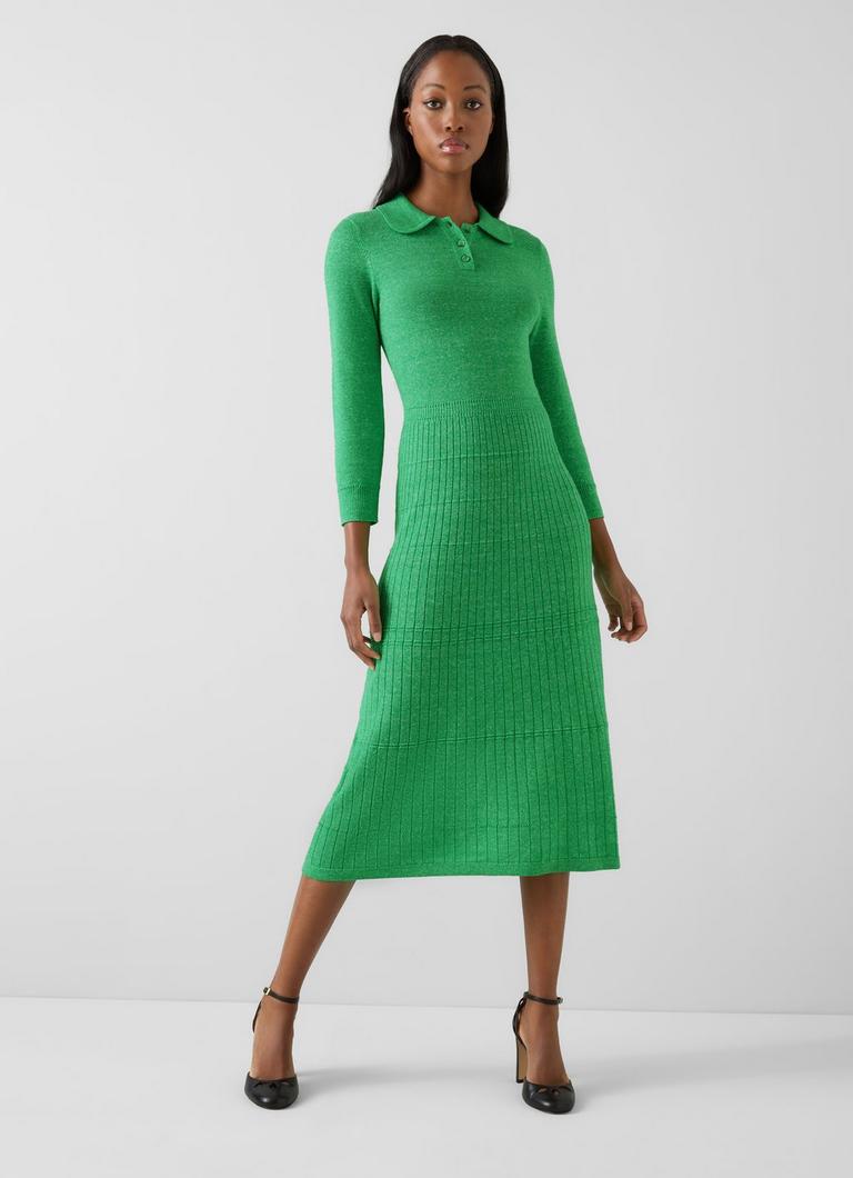 Amary Green Interest Merino Wool Knit Dress | Midi Dresses | Dresses | Clothing | Collections | L.K.Bennett, London Amary Green Interest Merino Wool Knit Dress | Midi Dresses | Dresses | Clothing | Collections | L.K.Bennett, London