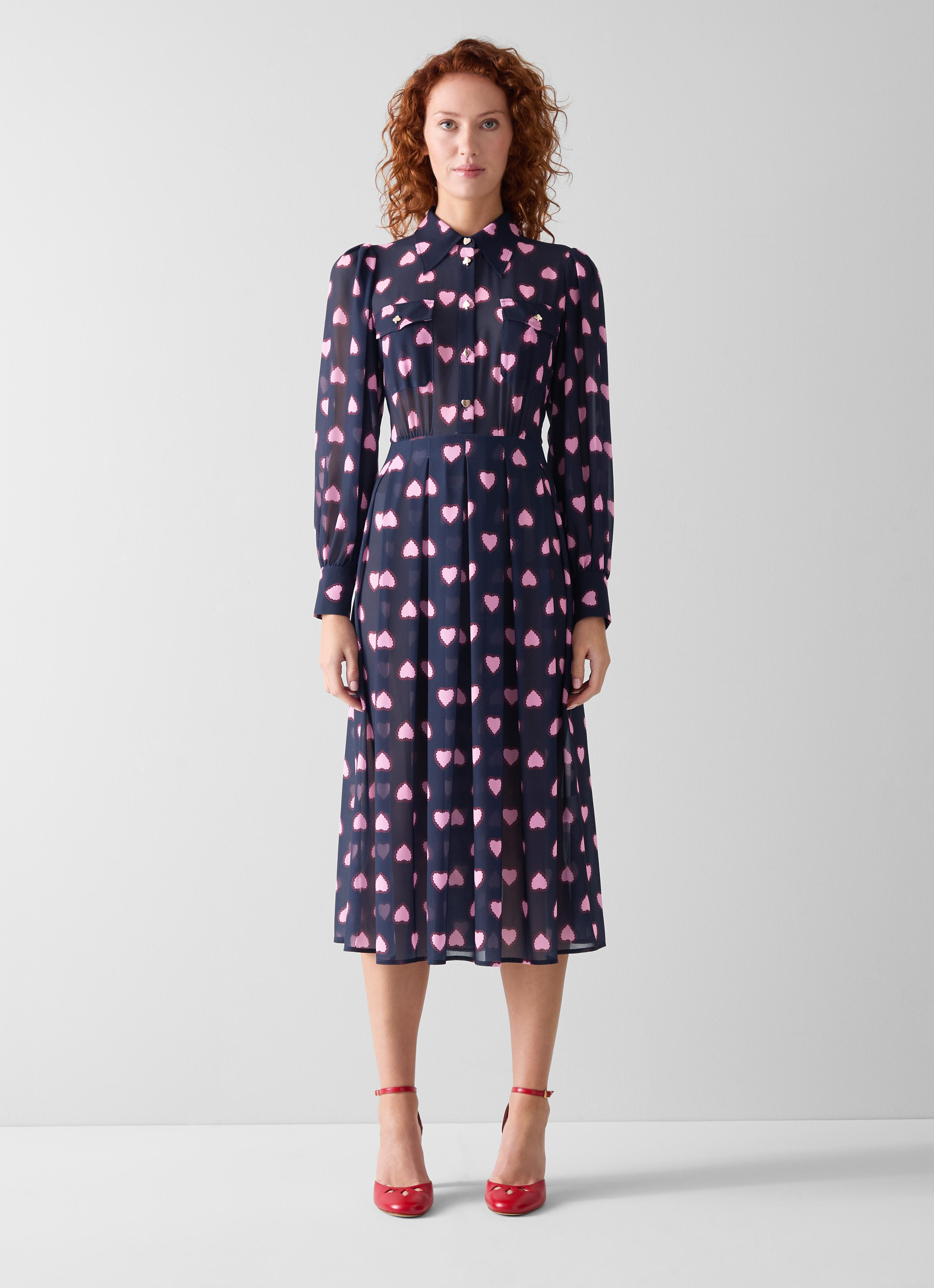 Cody Navy-Multi Heart Print Shrit Dress