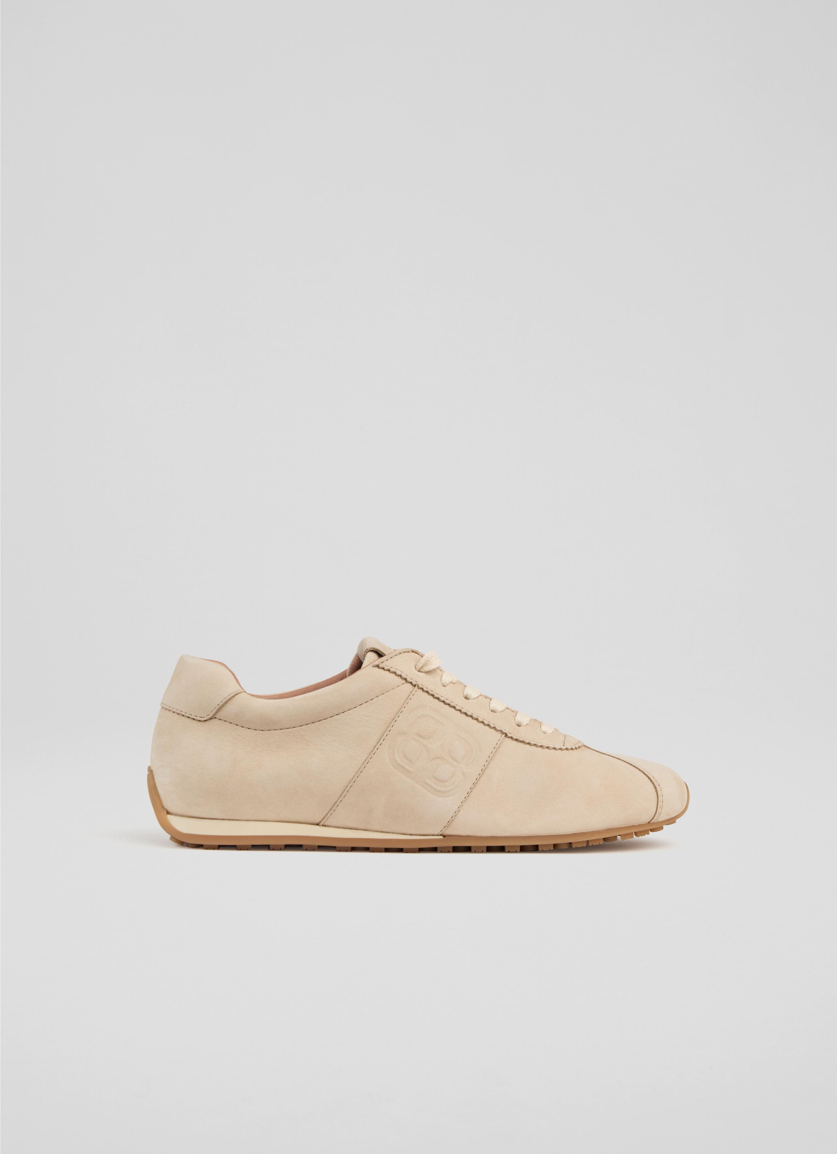 Spring Cream Suede Motif Trainers