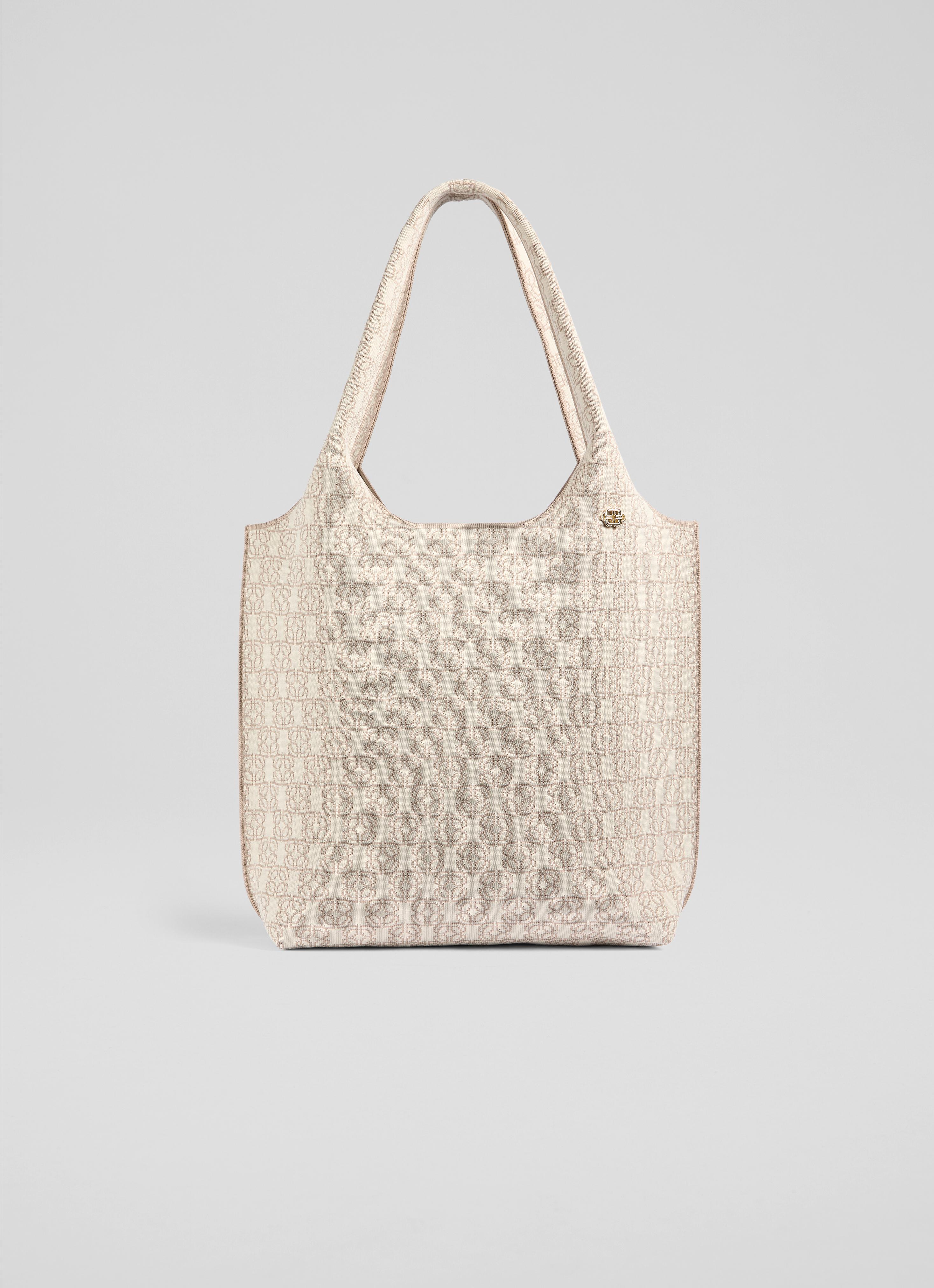 Avaline Ecru  Knit Tote