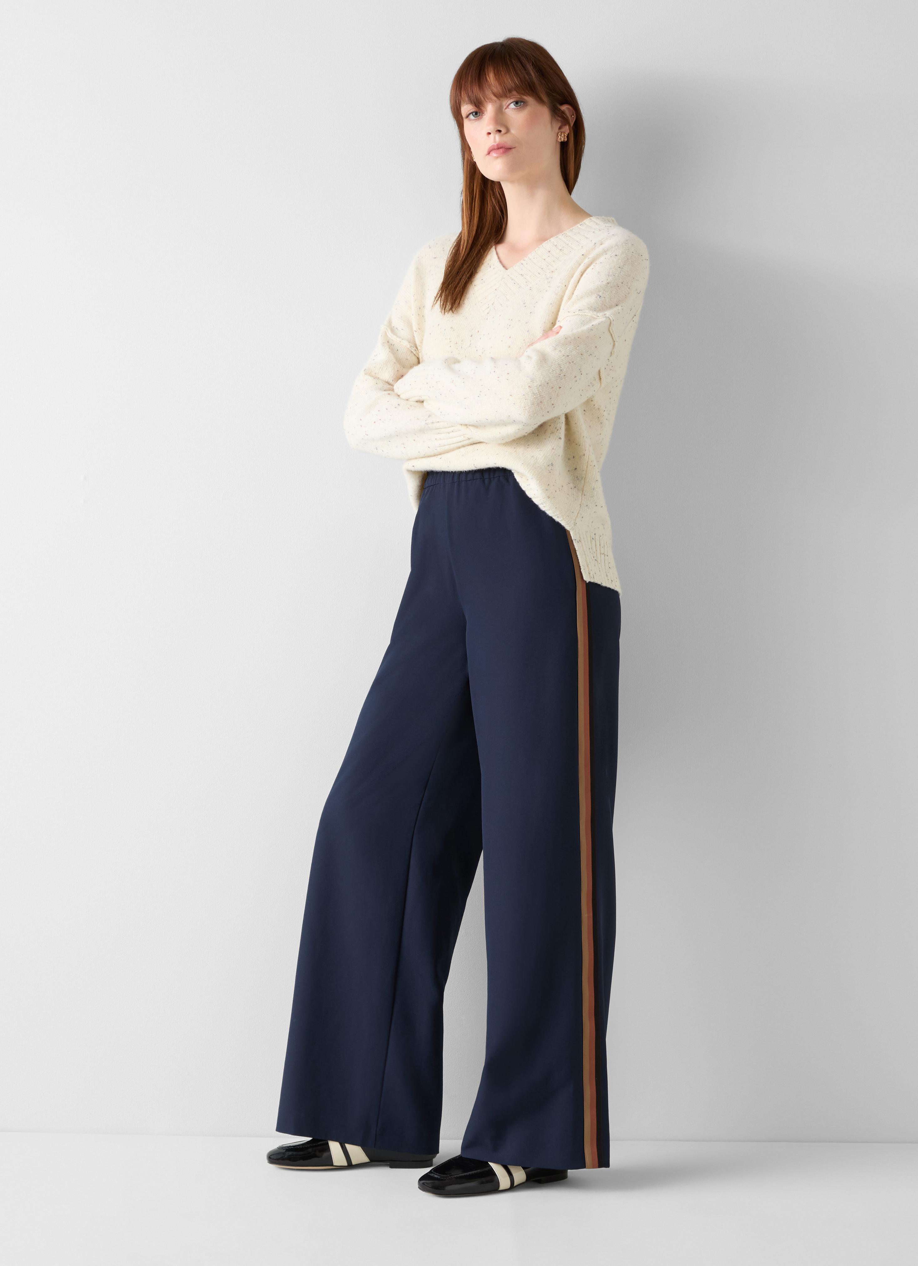 Cara Multi Cream Ivory V-Neck Sweater