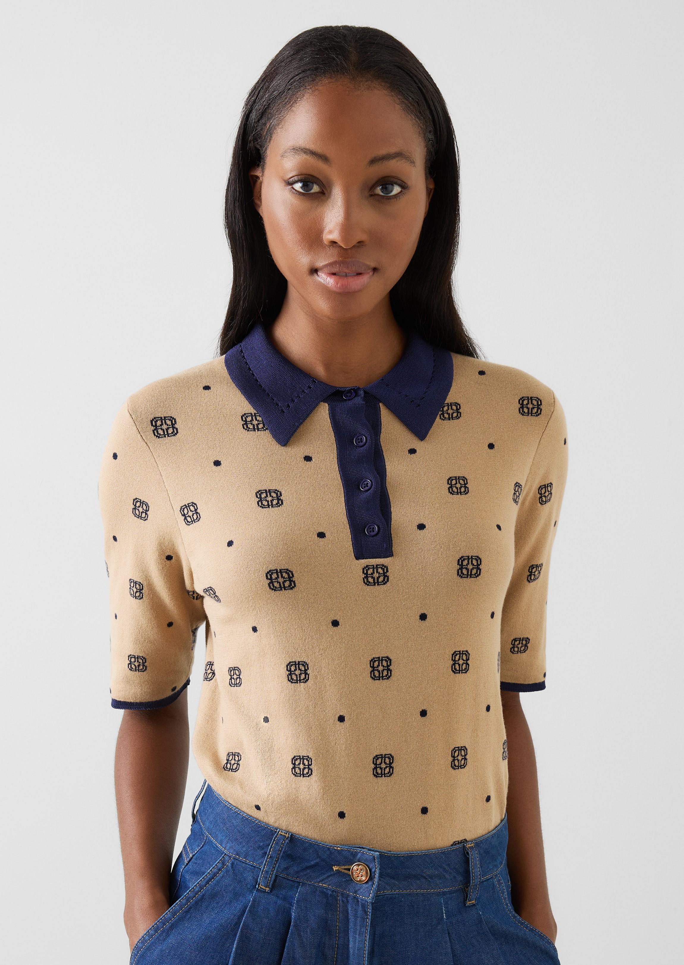Lkb London Jocelyn Camel Cotton Polo Knit
