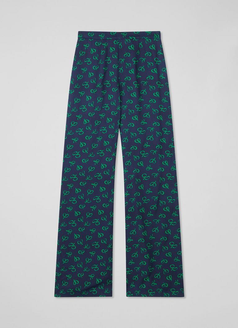 Elsie Navy Plain Straight Leg Trouser