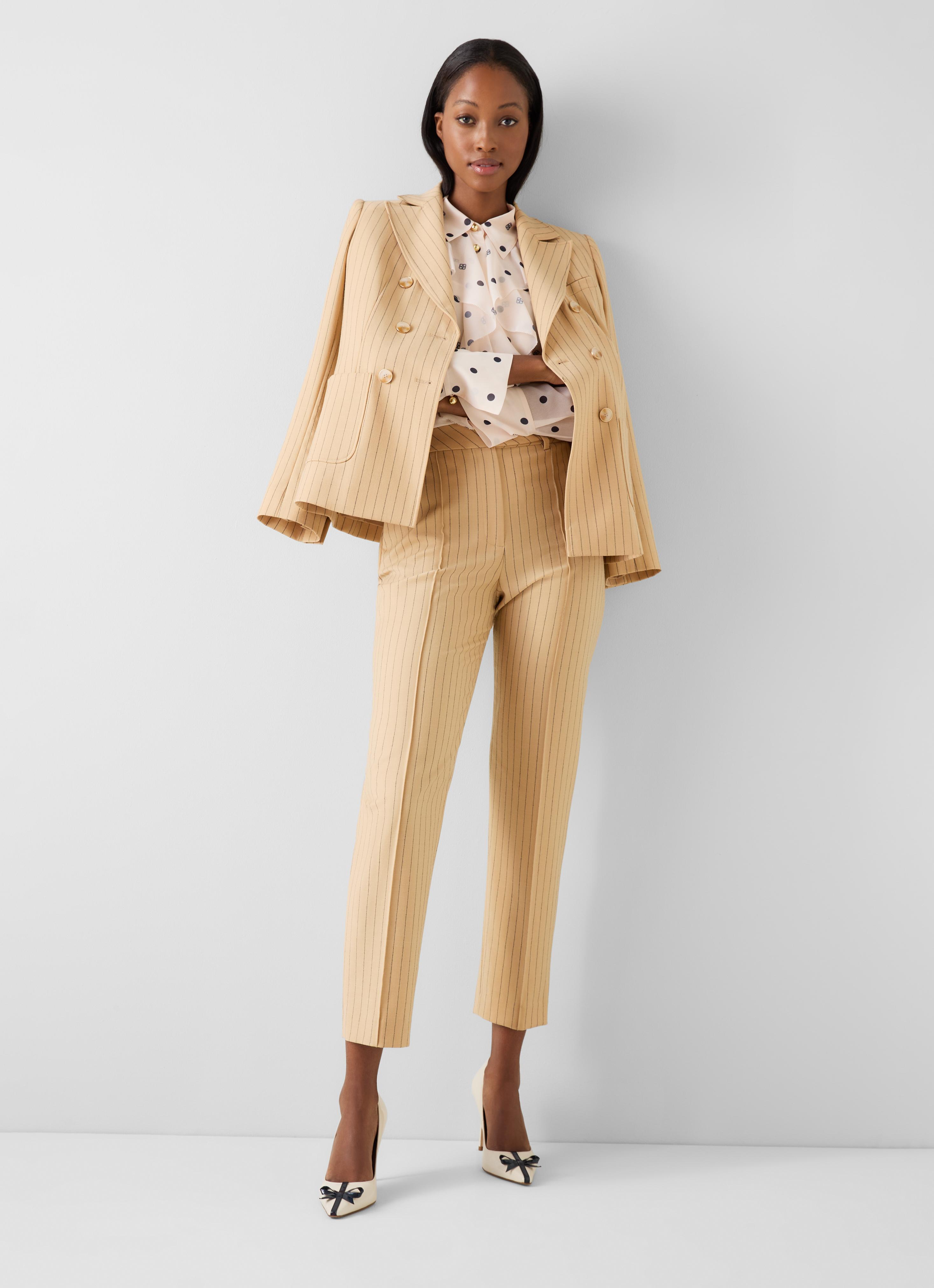 Winnie Camel Multi Wool Trouser