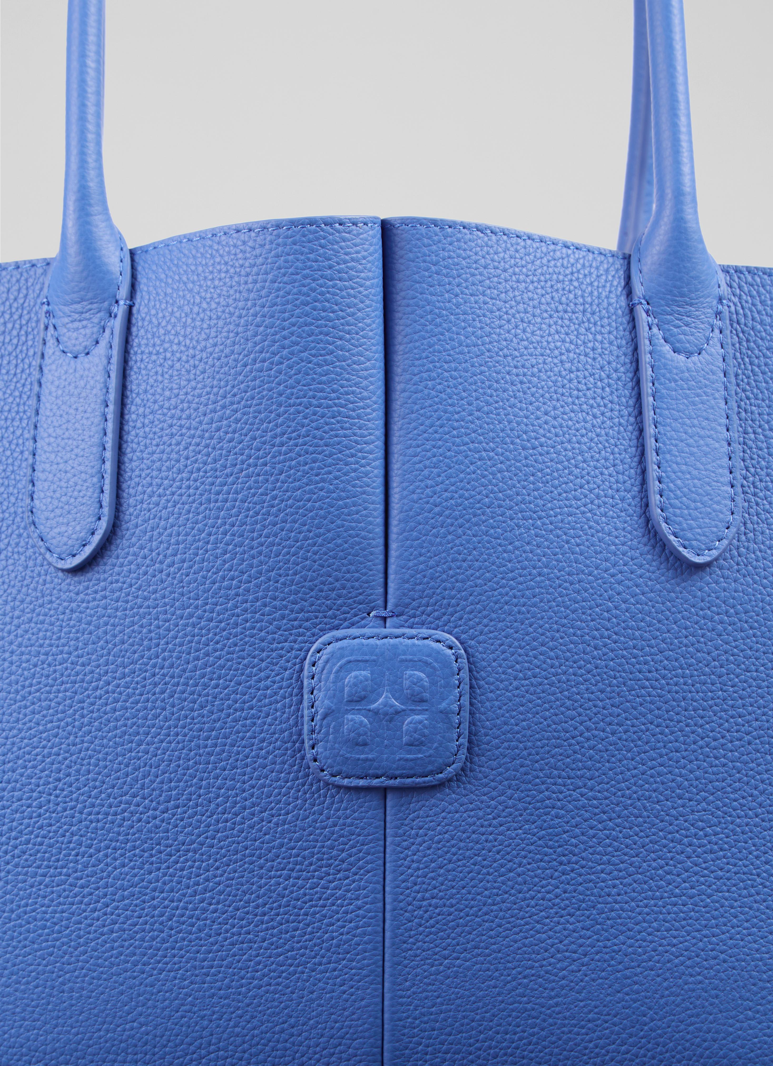 Jemma Blue Leather Tote 