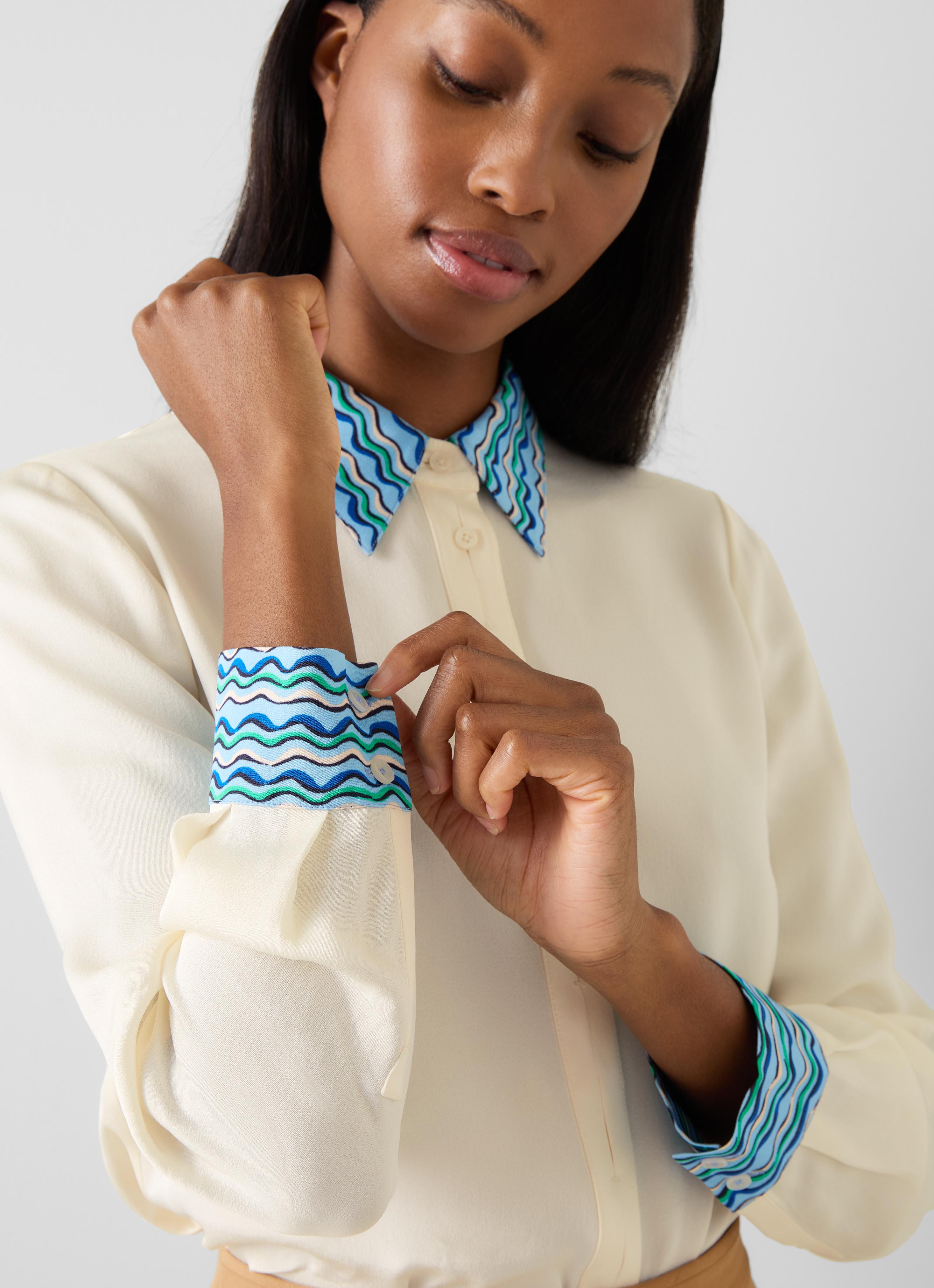 Leoni Cream Ivory Floral Blouse