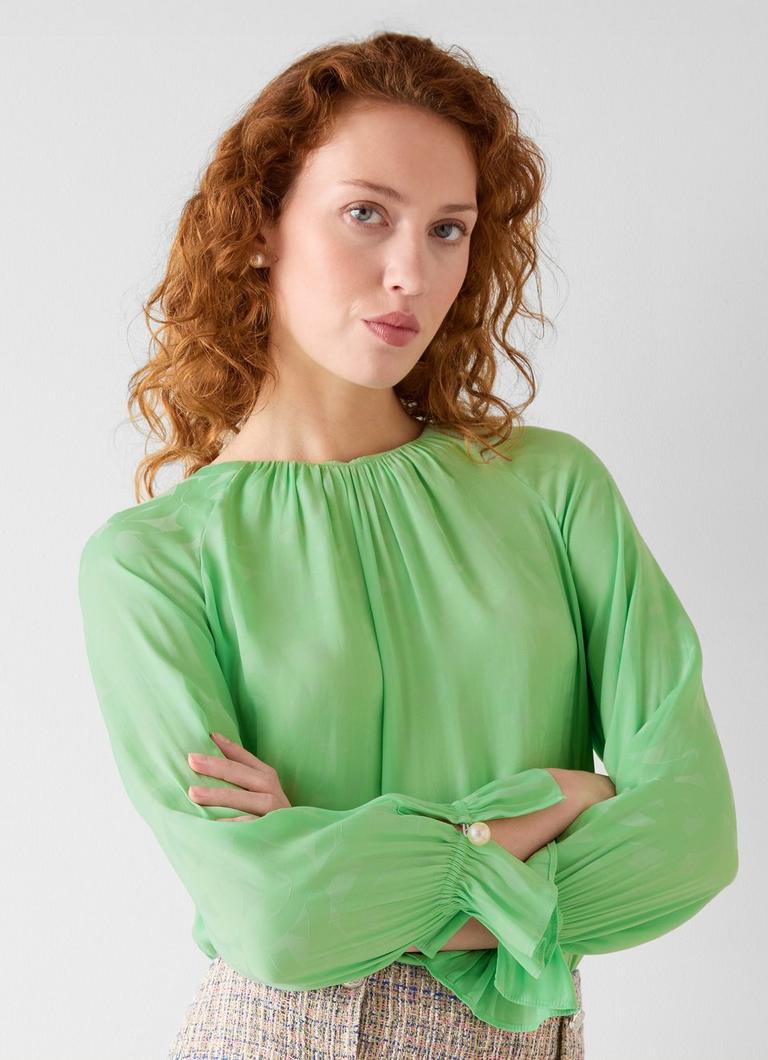 Rita Green Raglan Top