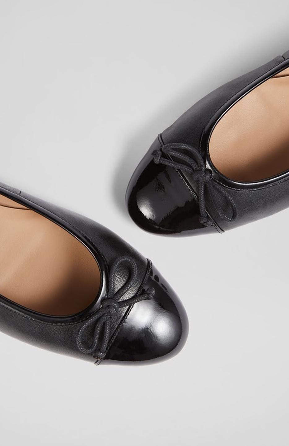 Patent leather 2024 ballerina flats