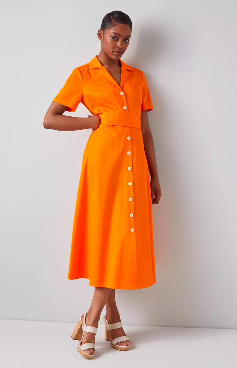 KNEE-LENGTH DRES - VERSATILE COLLAR