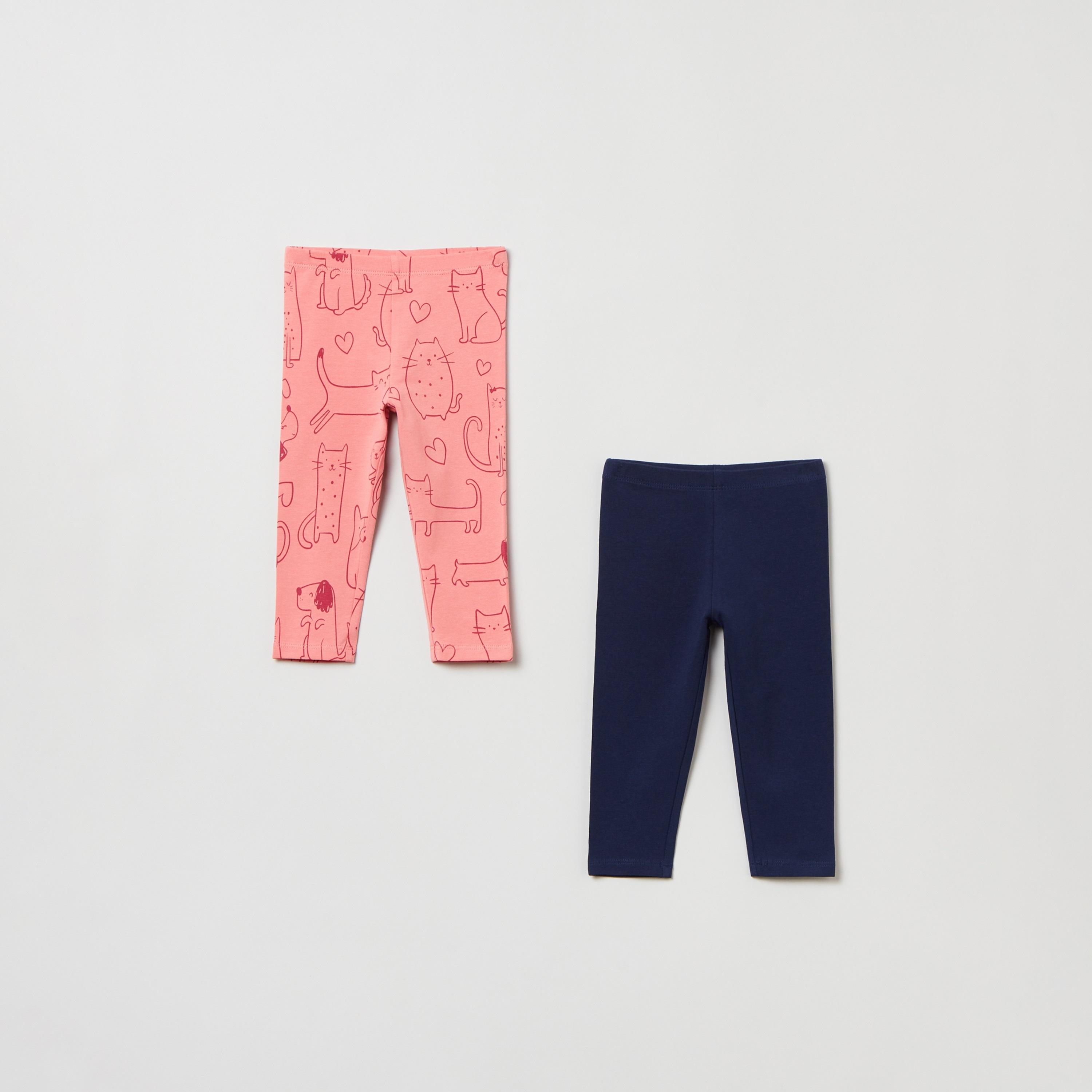 بنطال ضيق مطاطي مطبوع قطعتين من أوه في إس-baby-girls-clothing-bottoms-leggings-image-1