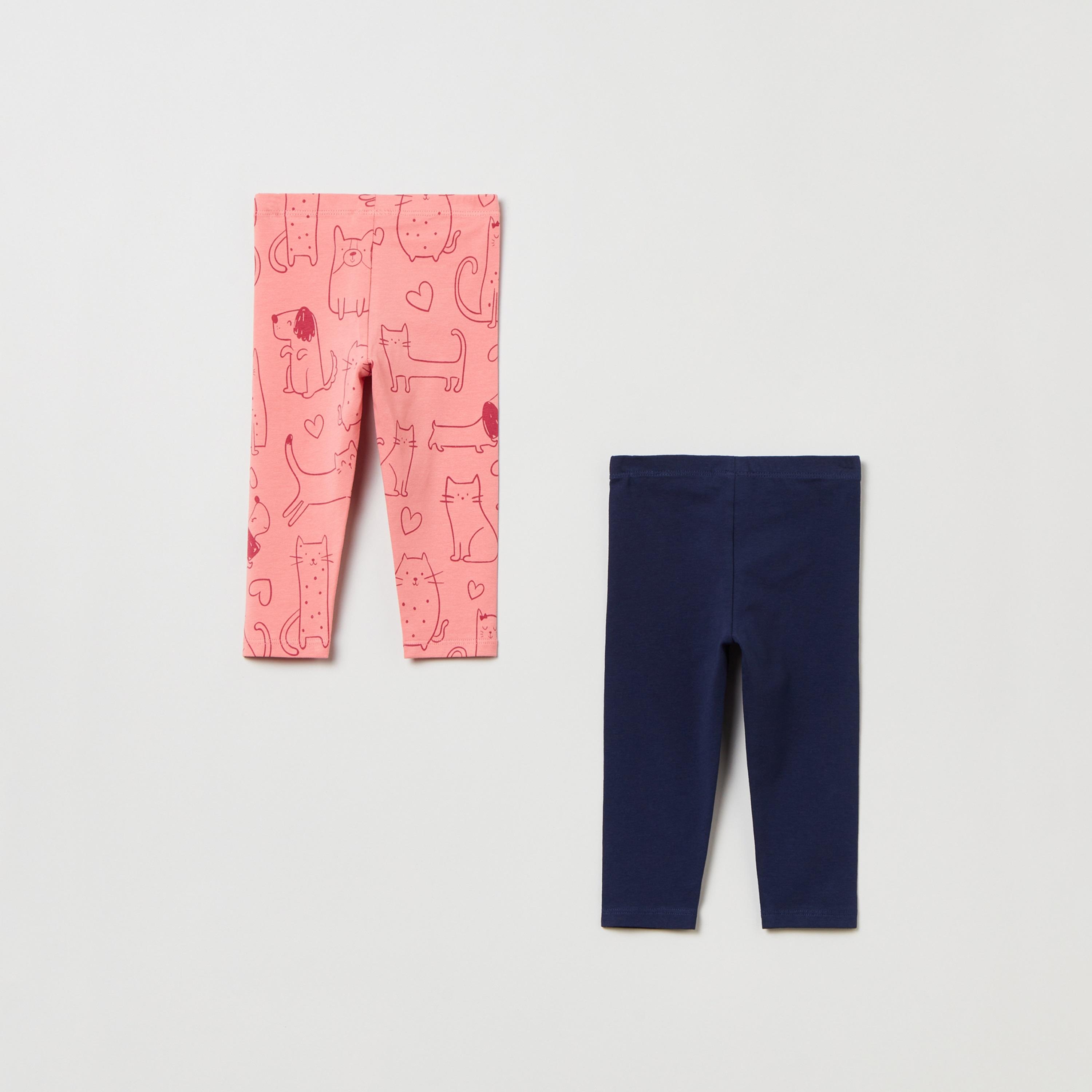بنطال ضيق مطاطي مطبوع قطعتين من أوه في إس-baby-girls-clothing-bottoms-leggings-image-2