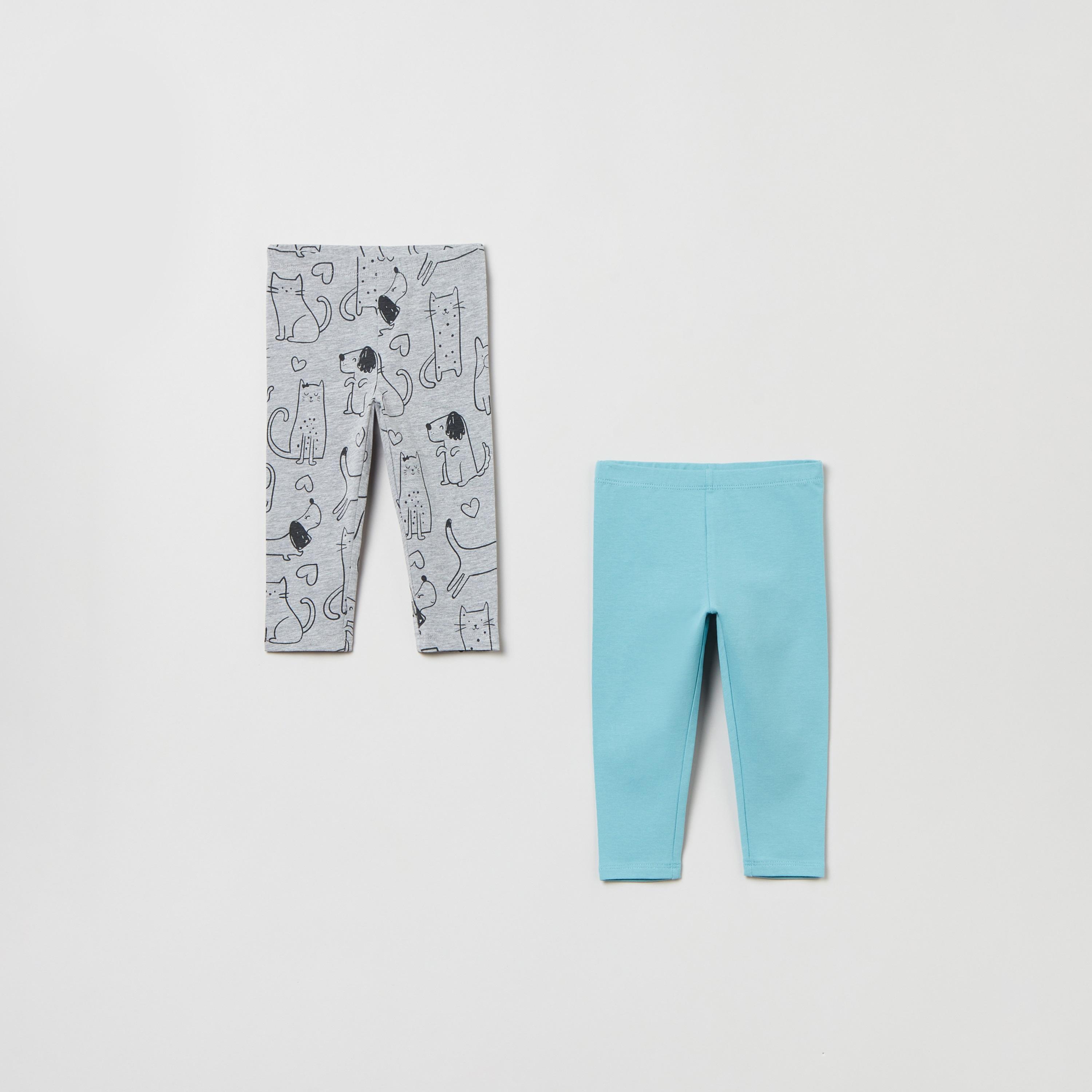 بنطال ضيق مطاطي مطبوع قطعتين من أوه في إس-baby-girls-clothing-bottoms-leggings-image-1