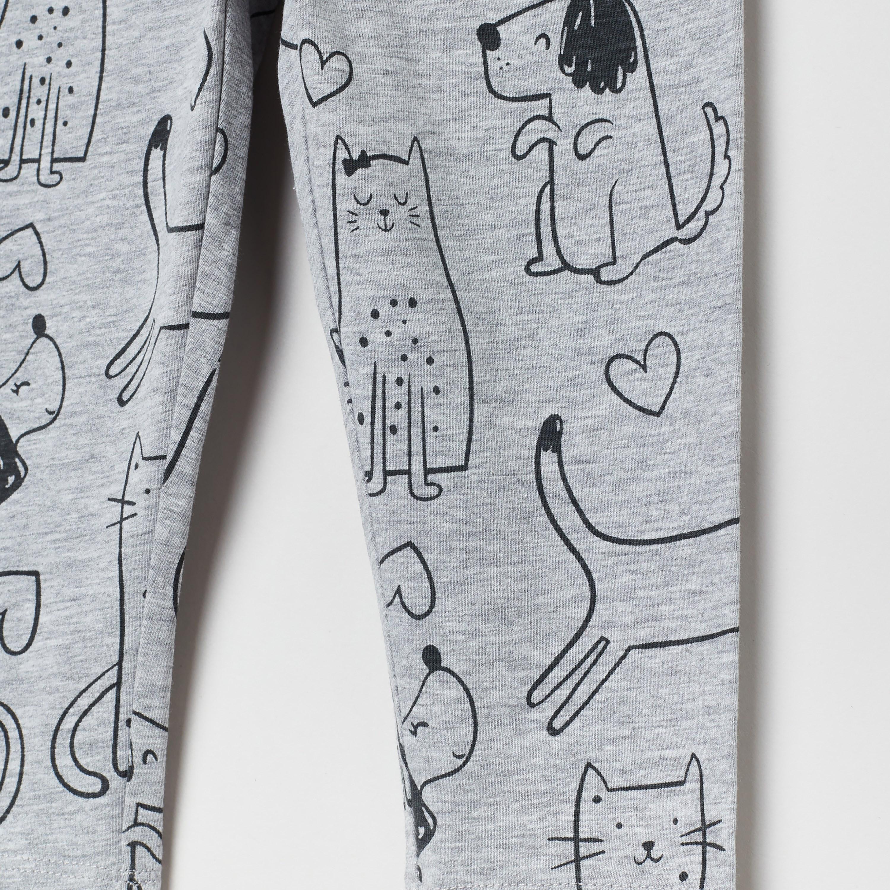 بنطال ضيق مطاطي مطبوع قطعتين من أوه في إس-baby-girls-clothing-bottoms-leggings-image-3