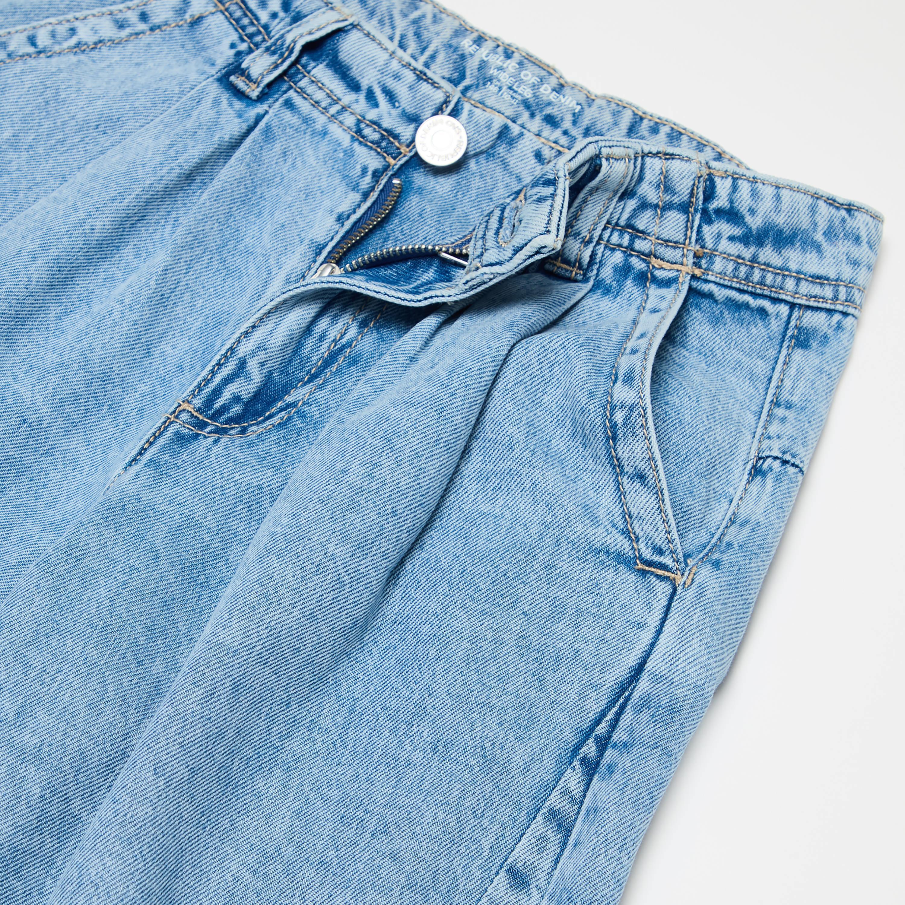 OVS 4 Pockets Solid Wide Leg Jeans-girls-clothing-bottoms-jeansandjeggings-image-3
