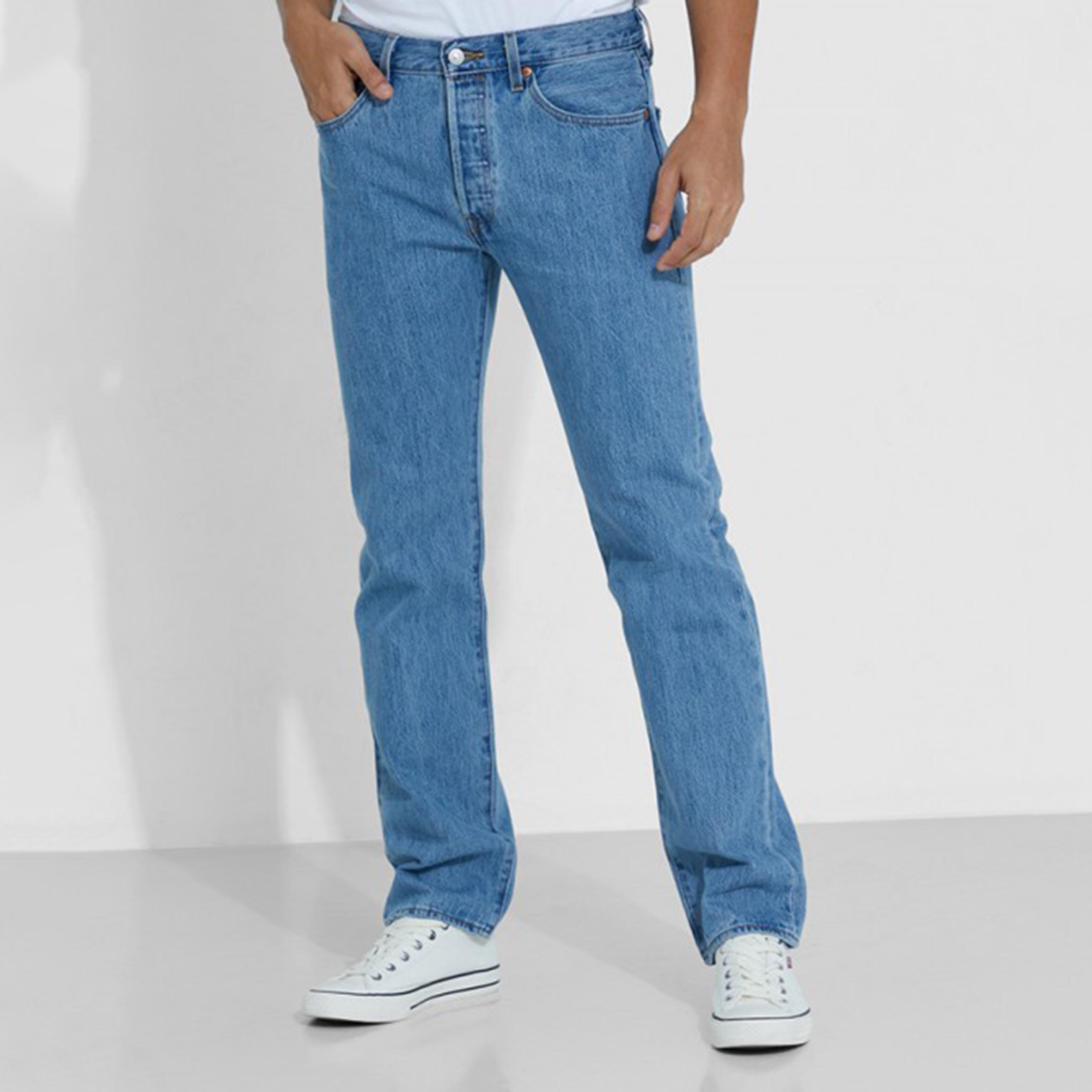 Levi's Blue Straight Fit Low-Rise Jeans Inseam 32-men-clothing-bottoms-jeans-image-1