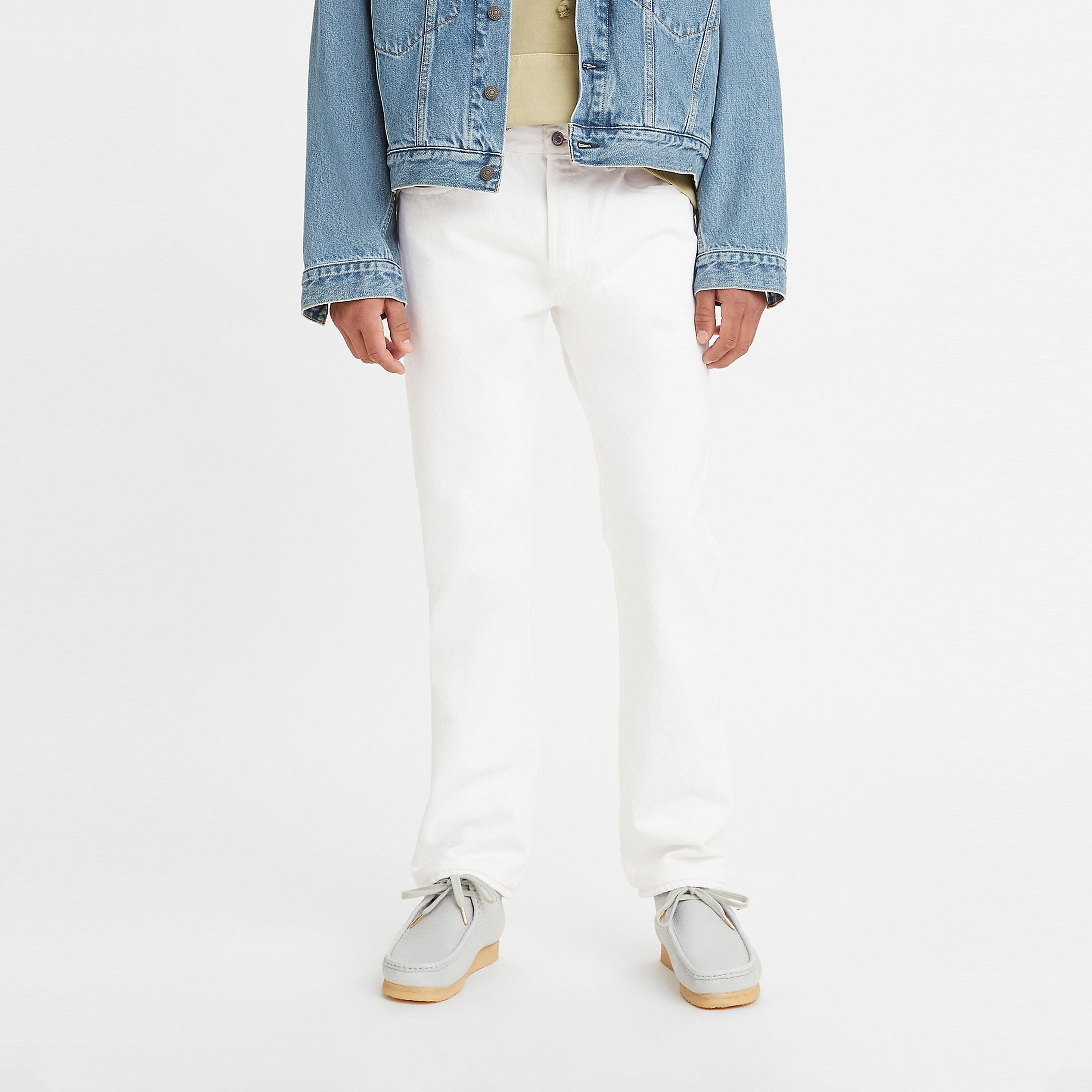 ليفايز- بنطال جينزخصر مرتفع قصة مستقيمة- أبيض-men-clothing-jeans-image-1