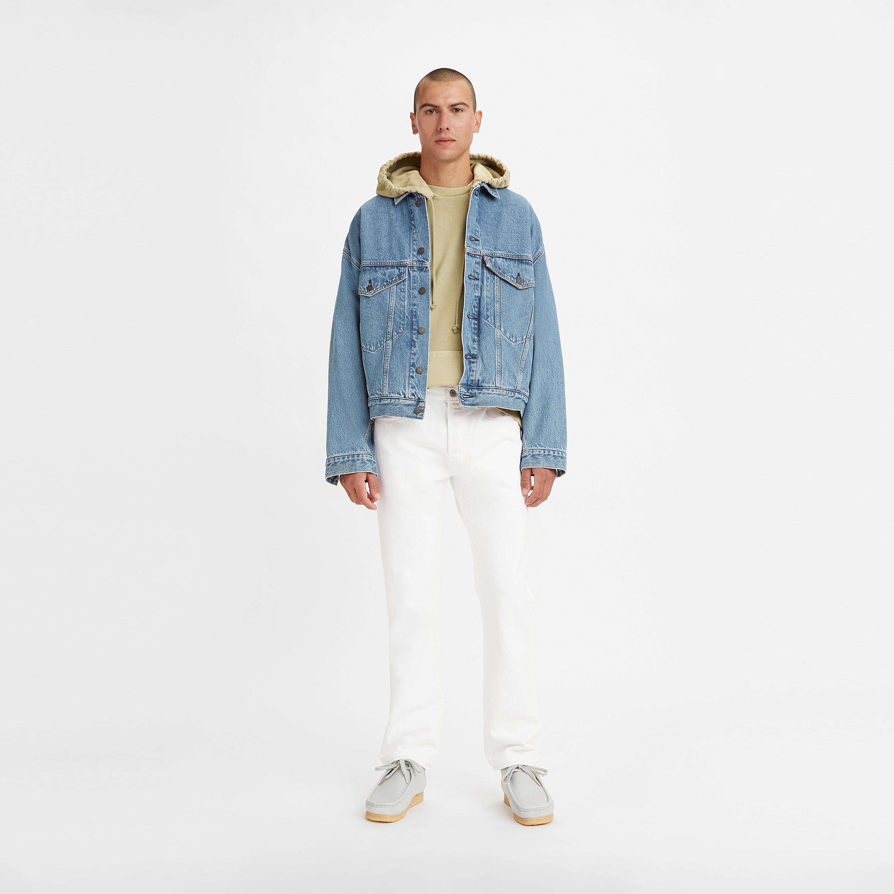ليفايز- بنطال جينزخصر مرتفع قصة مستقيمة- أبيض-men-clothing-jeans-image-2