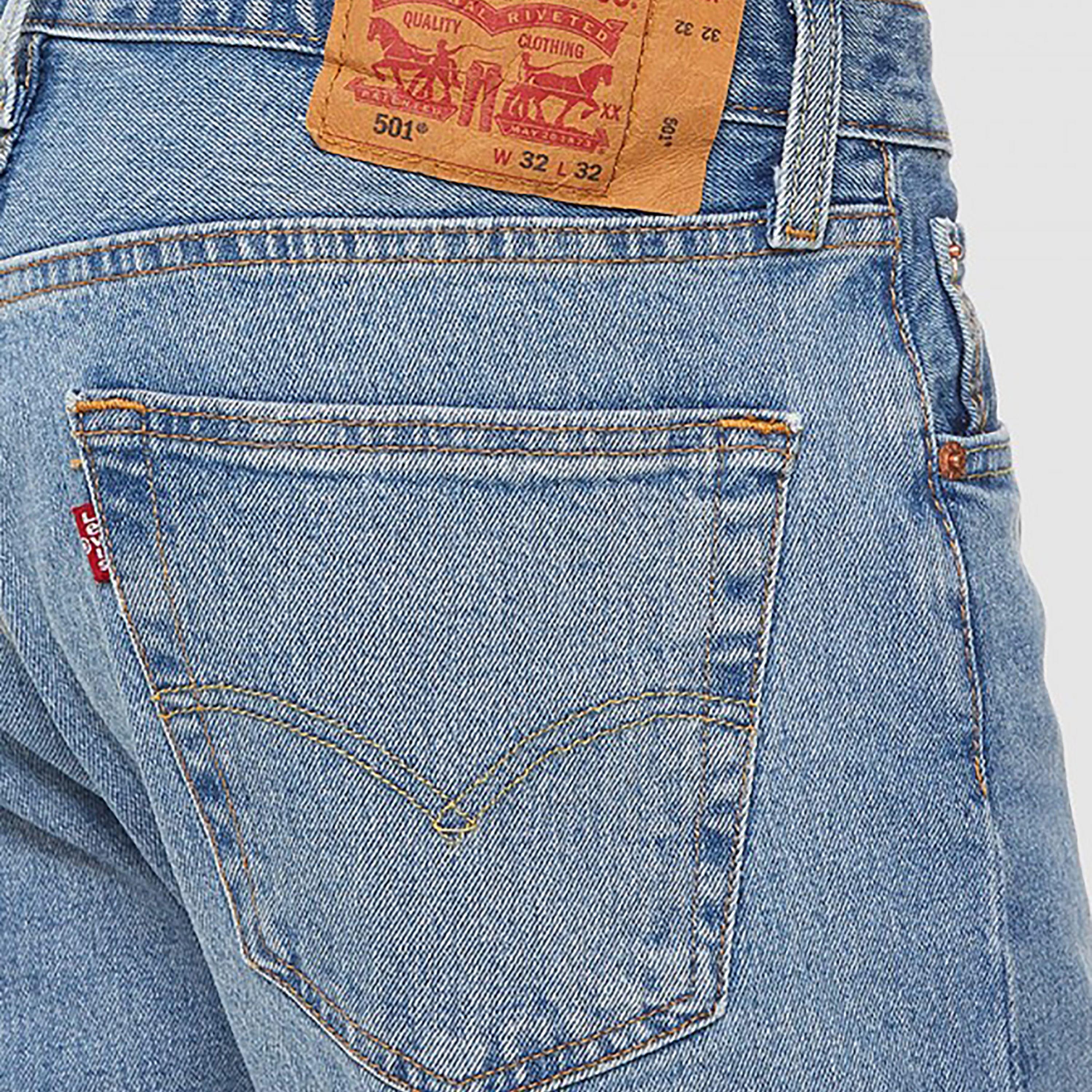 Levi's 501 Blue Straight Fit Mid-Rise Pocket Detail Jeans-men-clothing-bottoms-jeans-image-4