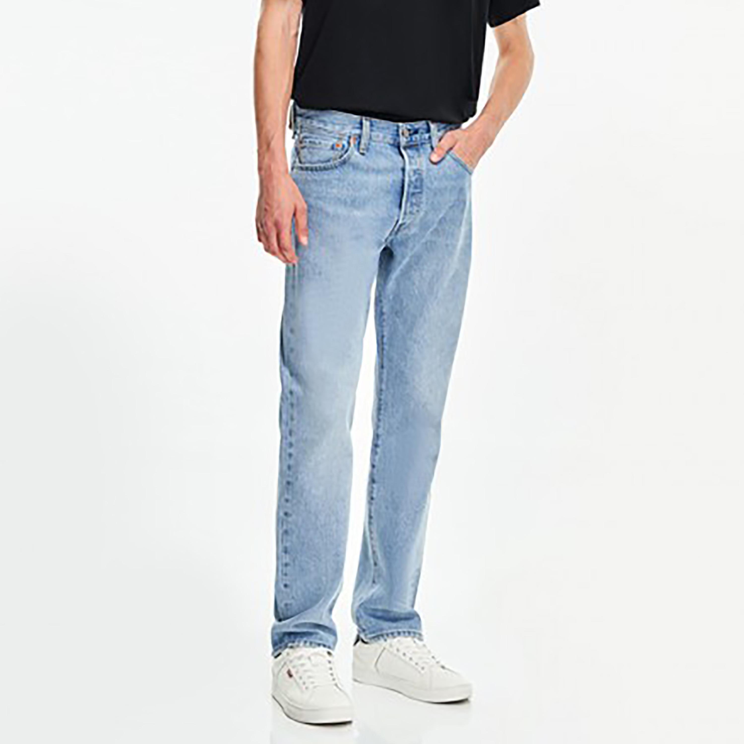 بنطال جينز من ليفايز بلون ازرق ذو قصة مستقيمة وجيب متوسط الارتفاع-men-clothing-bottoms-jeans-image-1