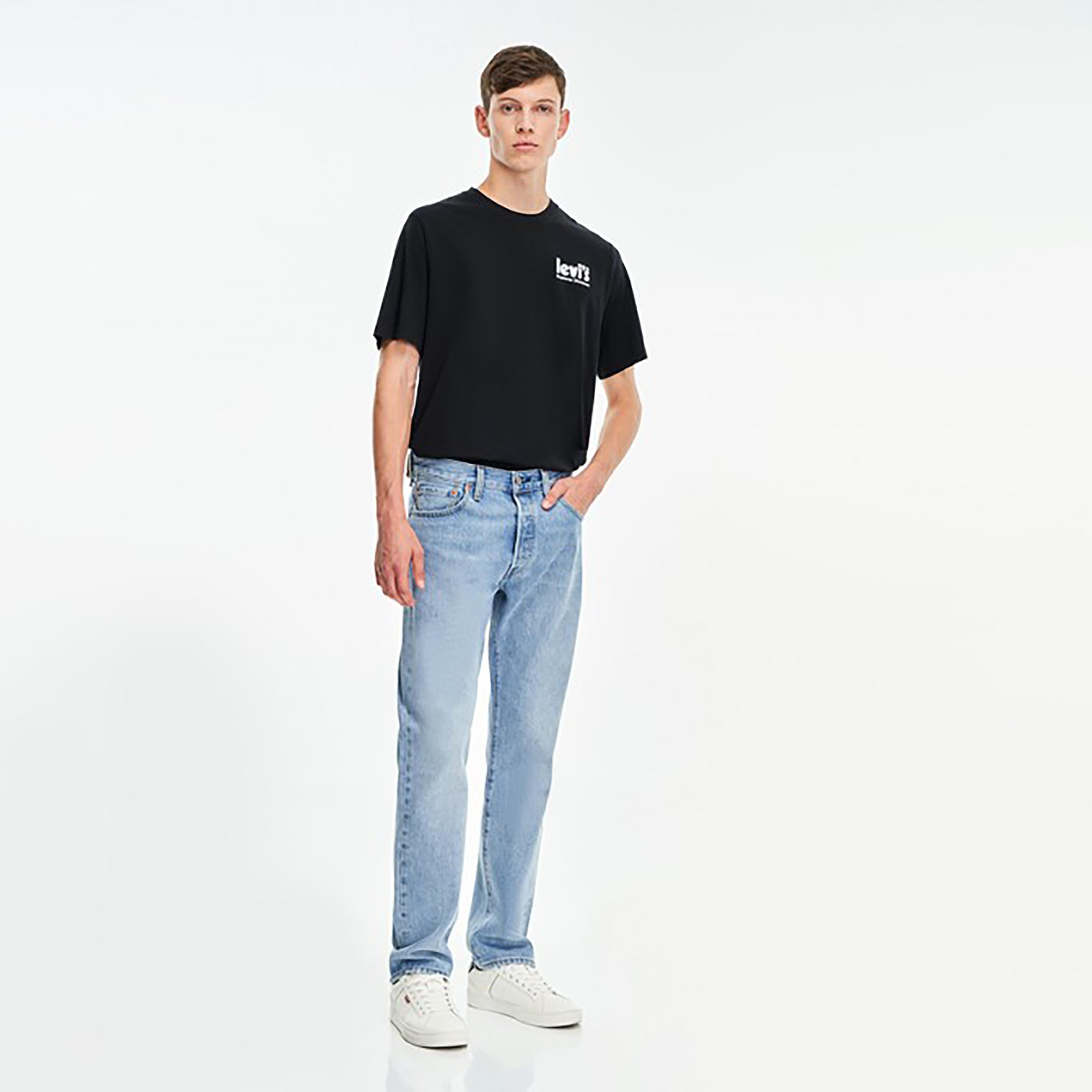 Levi's Blue Straight Fit Mid-Rise Pocket Detail Jeans-men-clothing-bottoms-jeans-image-4