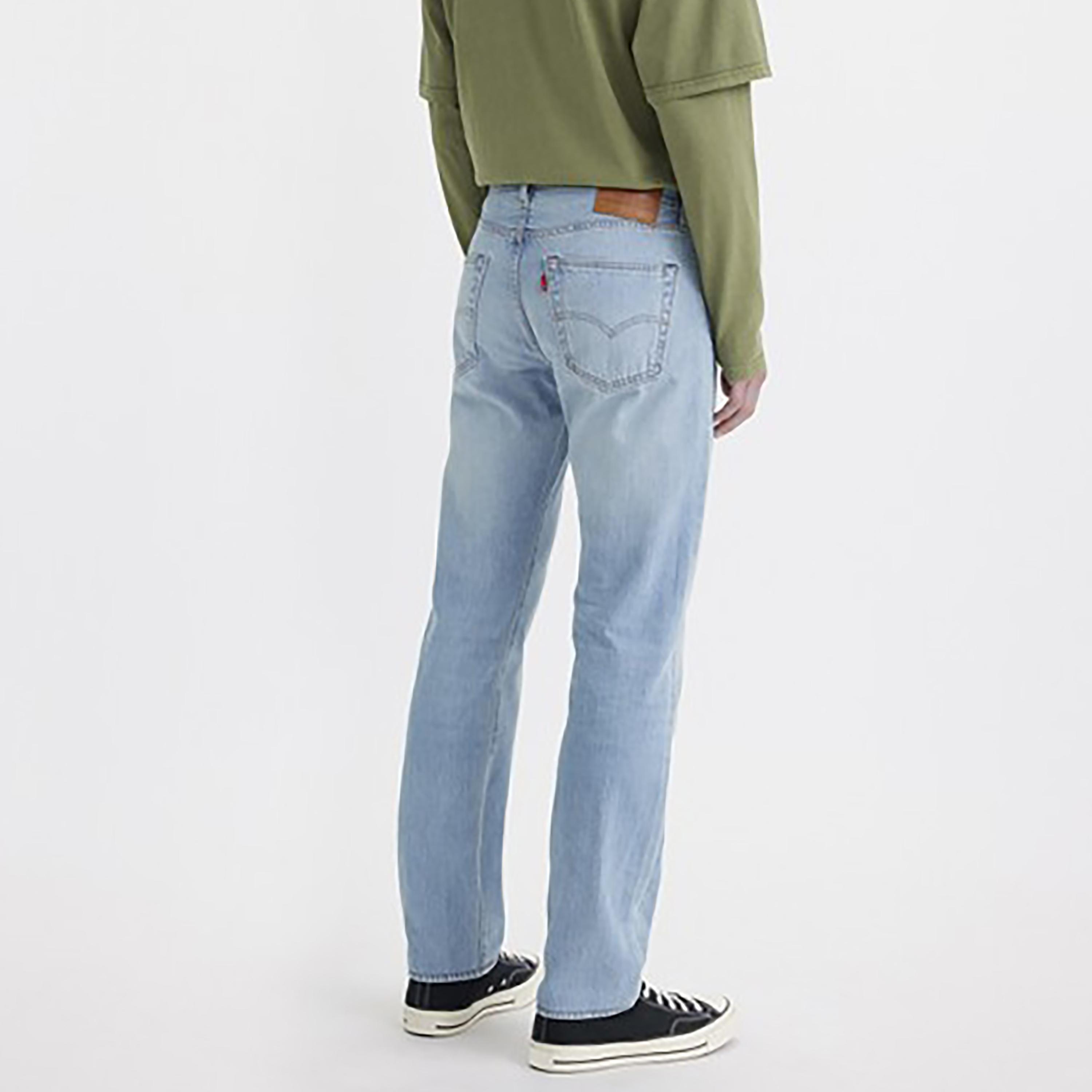 Levi's 501 Blue Straight Fit Mid-Rise Pocket Detail Jeans-men-clothing-bottoms-jeans-image-3