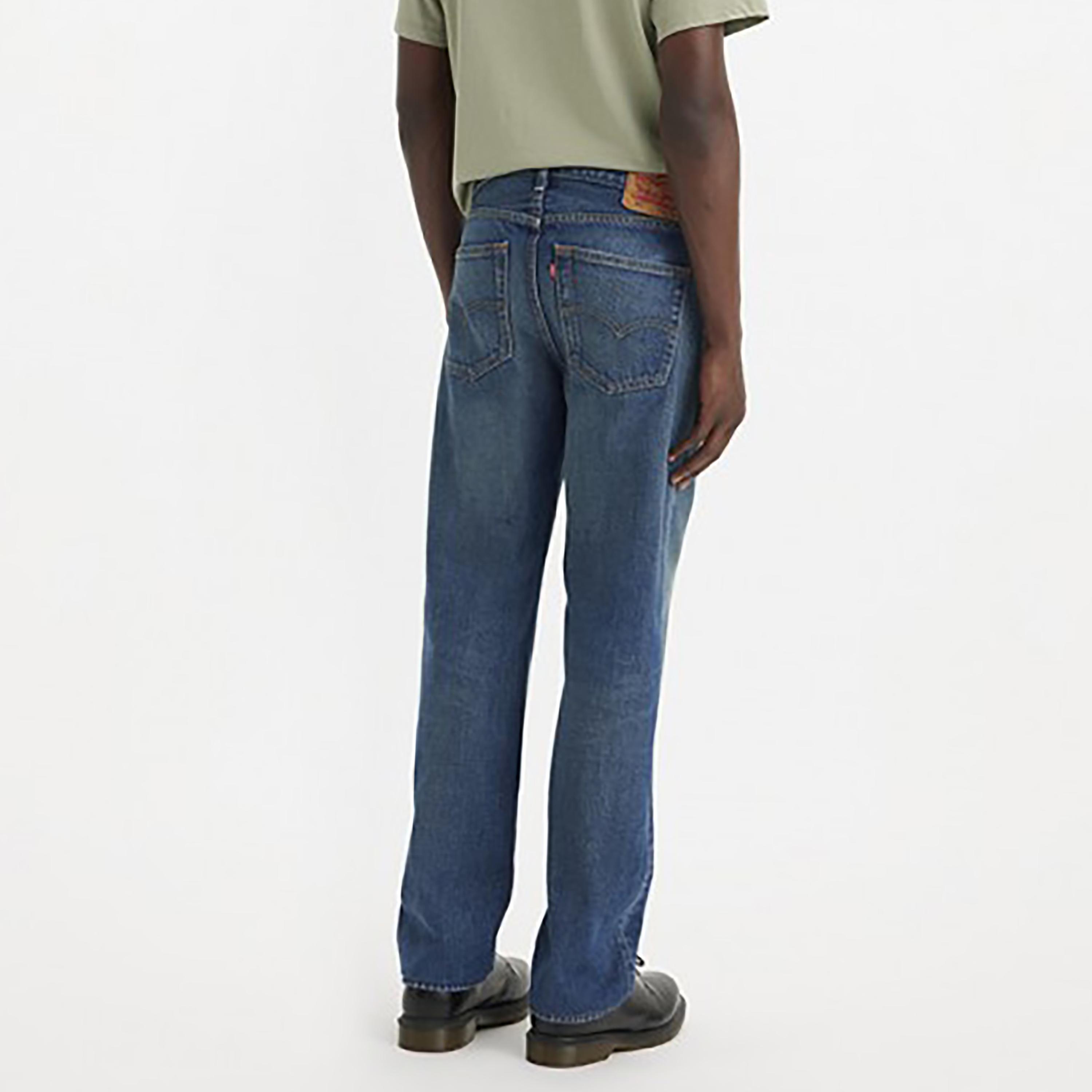 Levi's 501 Blue Straight Fit Mid-Rise Pocket Detail Jeans-men-clothing-bottoms-jeans-image-2