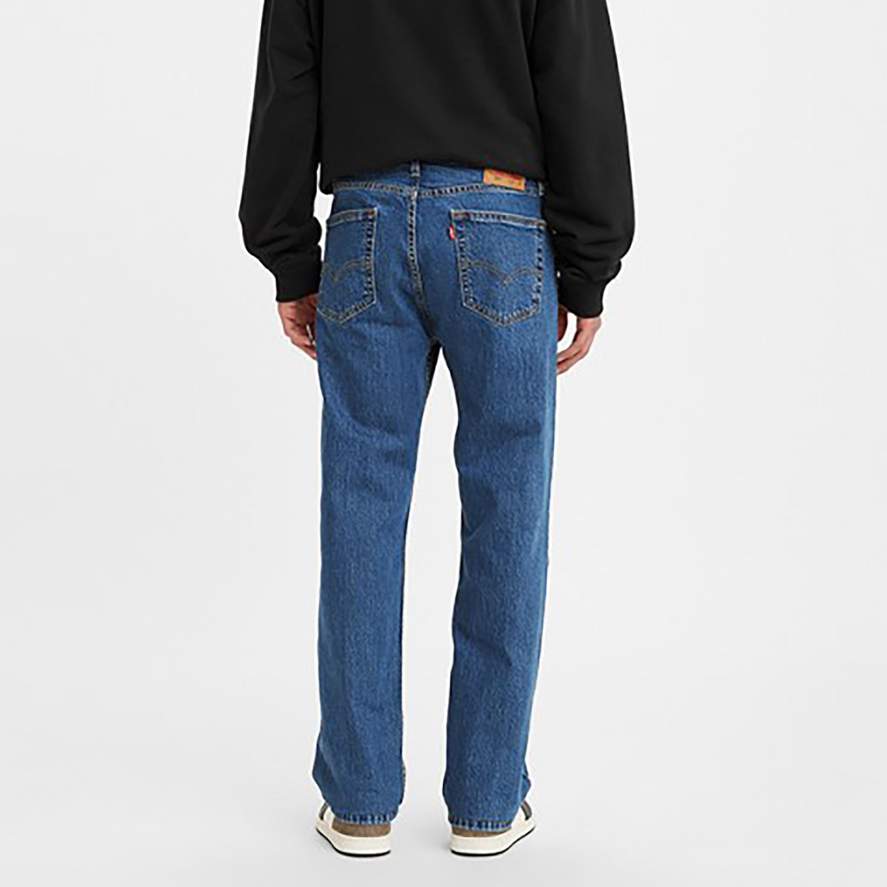 Levi's 505 Blue Straight Fit Mid-Rise Pocket Detail Jeans-men-clothing-bottoms-jeans-image-3