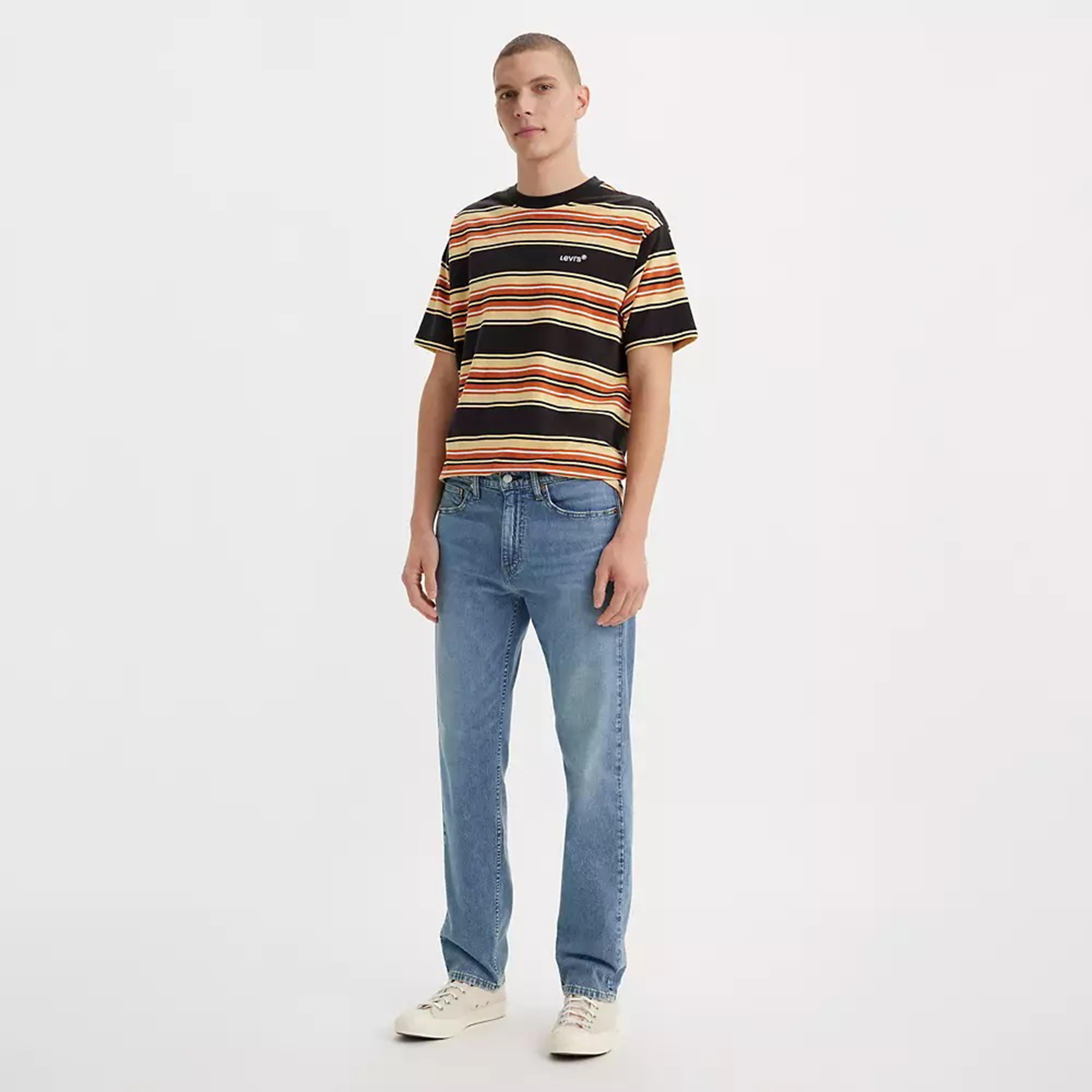 ليفايز- بنطال جينز للرجال 505  قصة عادية خصر متوسط الارتفاع لون ازرق-men-clothing-bottoms-jeans-image-1