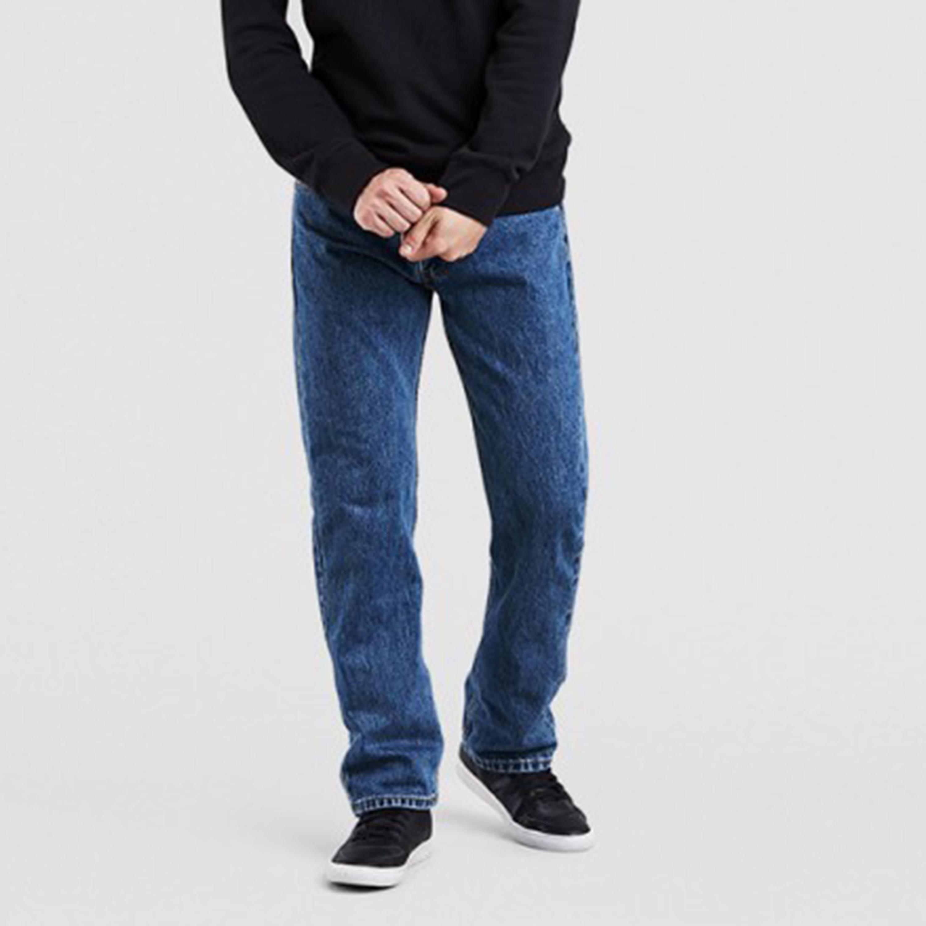 Levi's 505 Blue Regular Fit Mid-Rise Jeans-men-clothing-bottoms-jeans-image-1