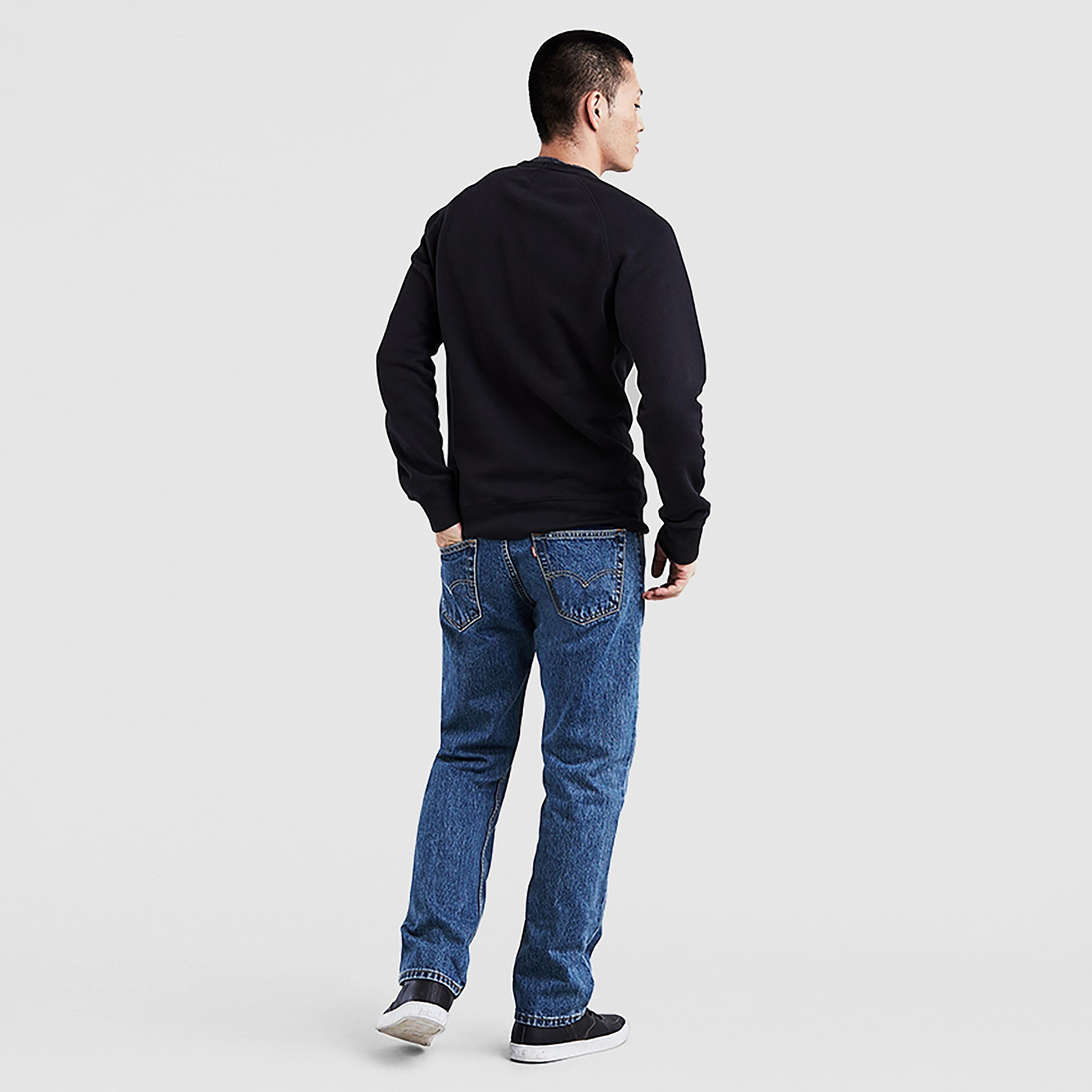 Levi's 505 Blue Regular Fit Mid-Rise Jeans-men-clothing-bottoms-jeans-image-3