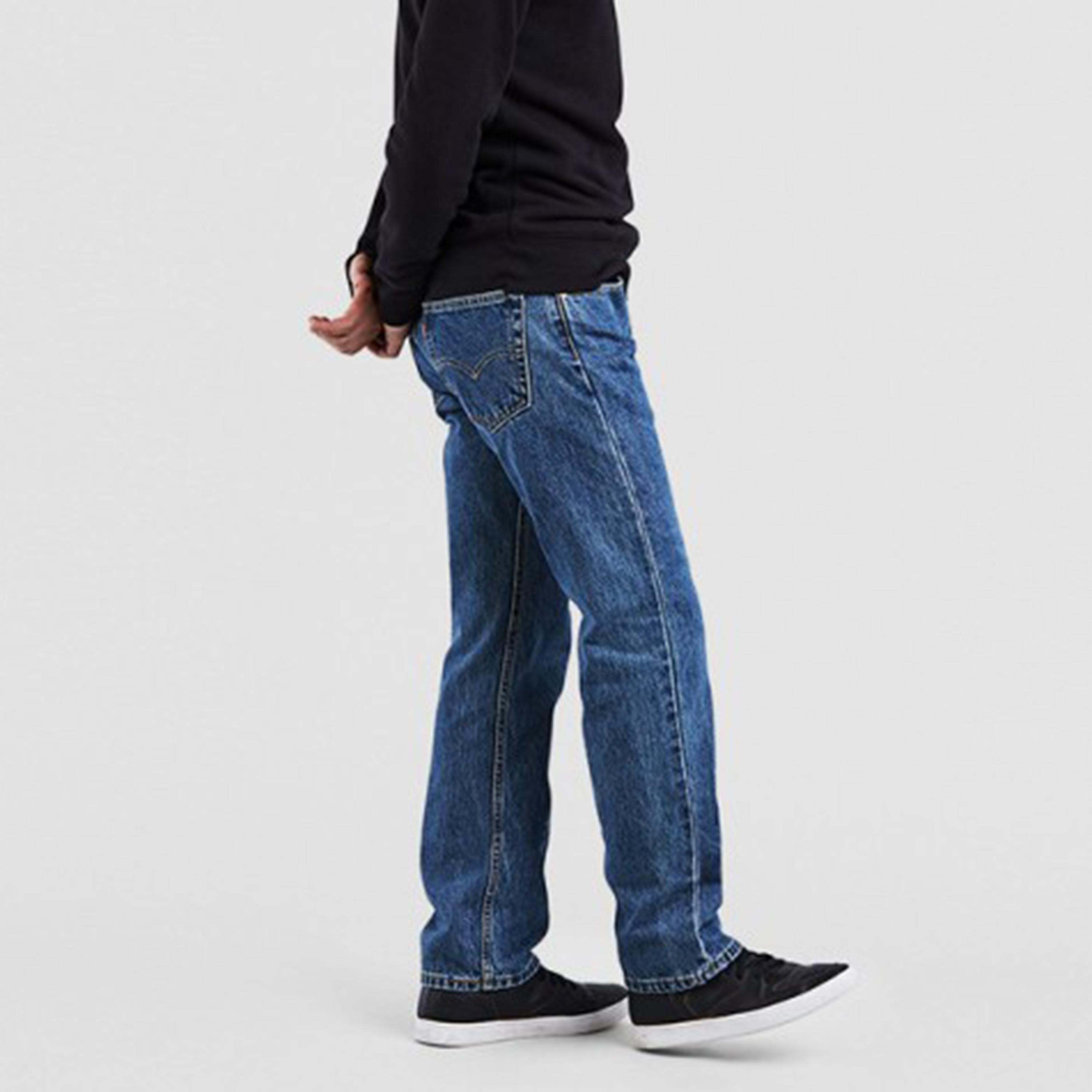 Levi's 505 Blue Straight Fit Mid-Rise Pocket Detail Jeans-men-clothing-bottoms-jeans-image-2
