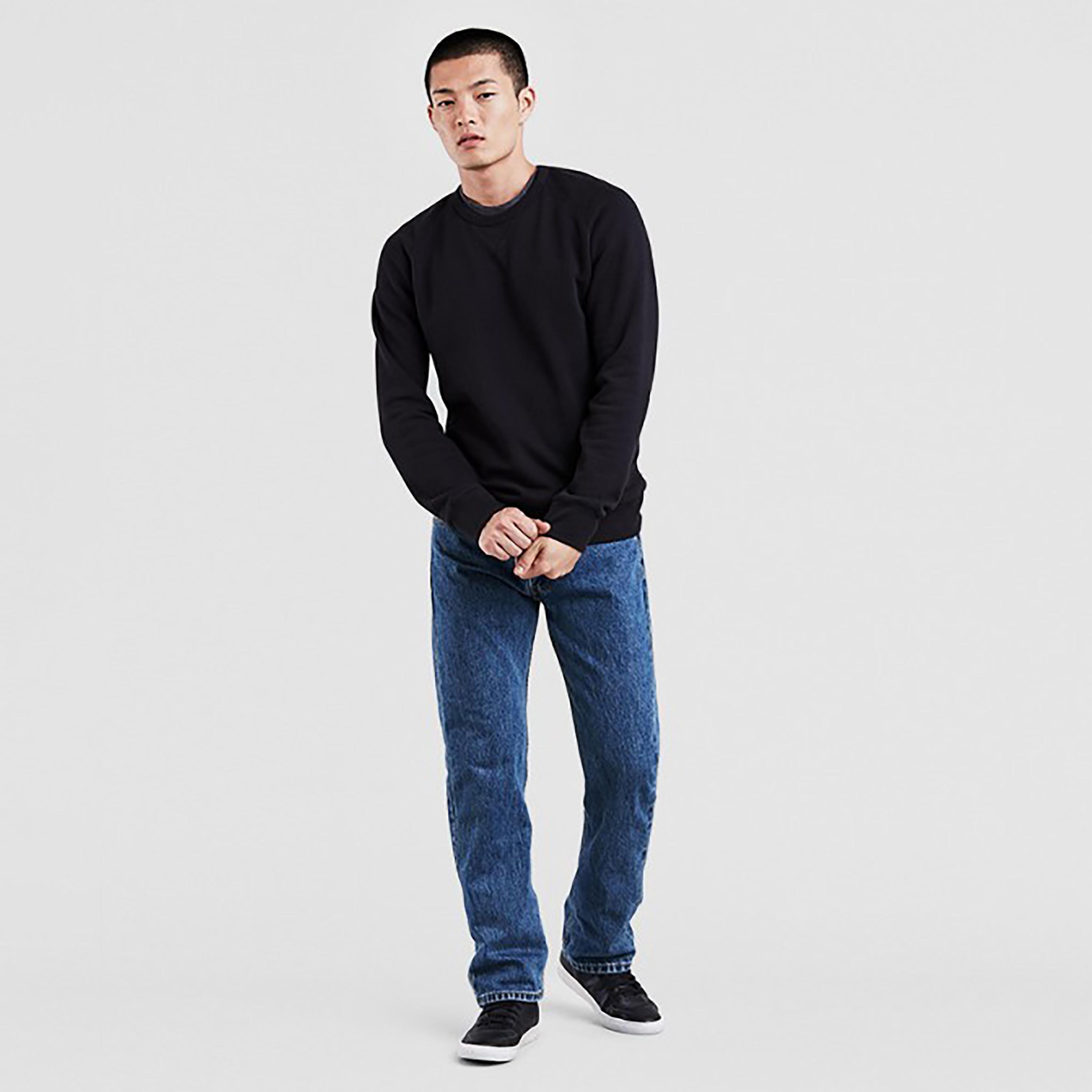 Levi's 505 Blue Straight Fit Mid-Rise Pocket Detail Jeans-men-clothing-bottoms-jeans-image-4