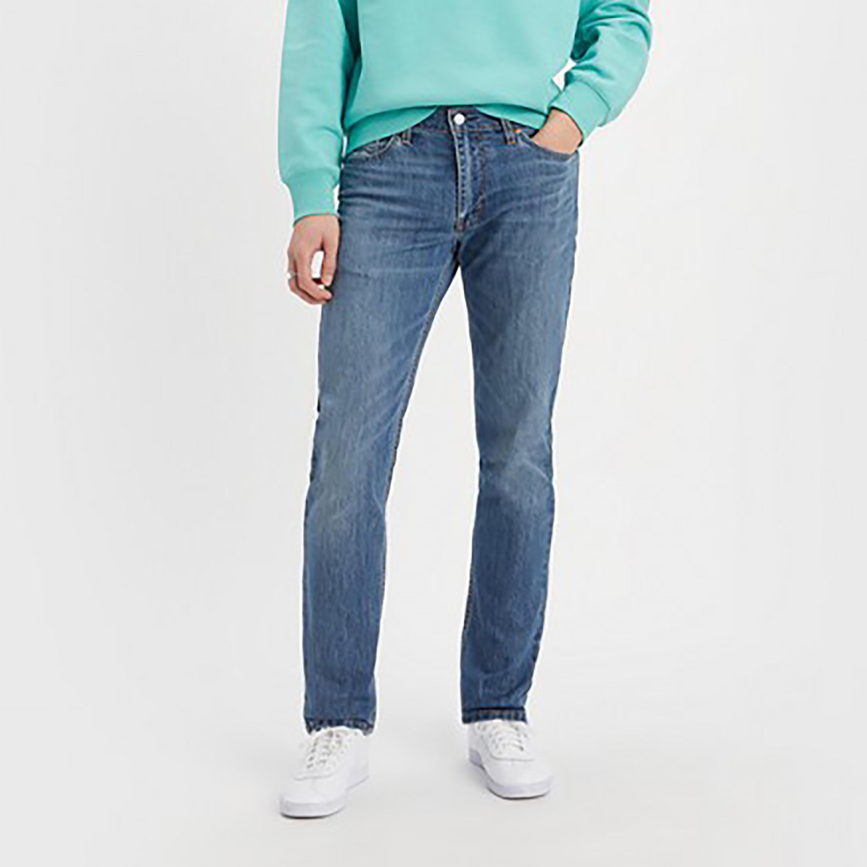 Levi's 511 Blue Slim Fit Mid-Rise Pocket Detail Jeans-men-clothing-bottoms-jeans-image-1