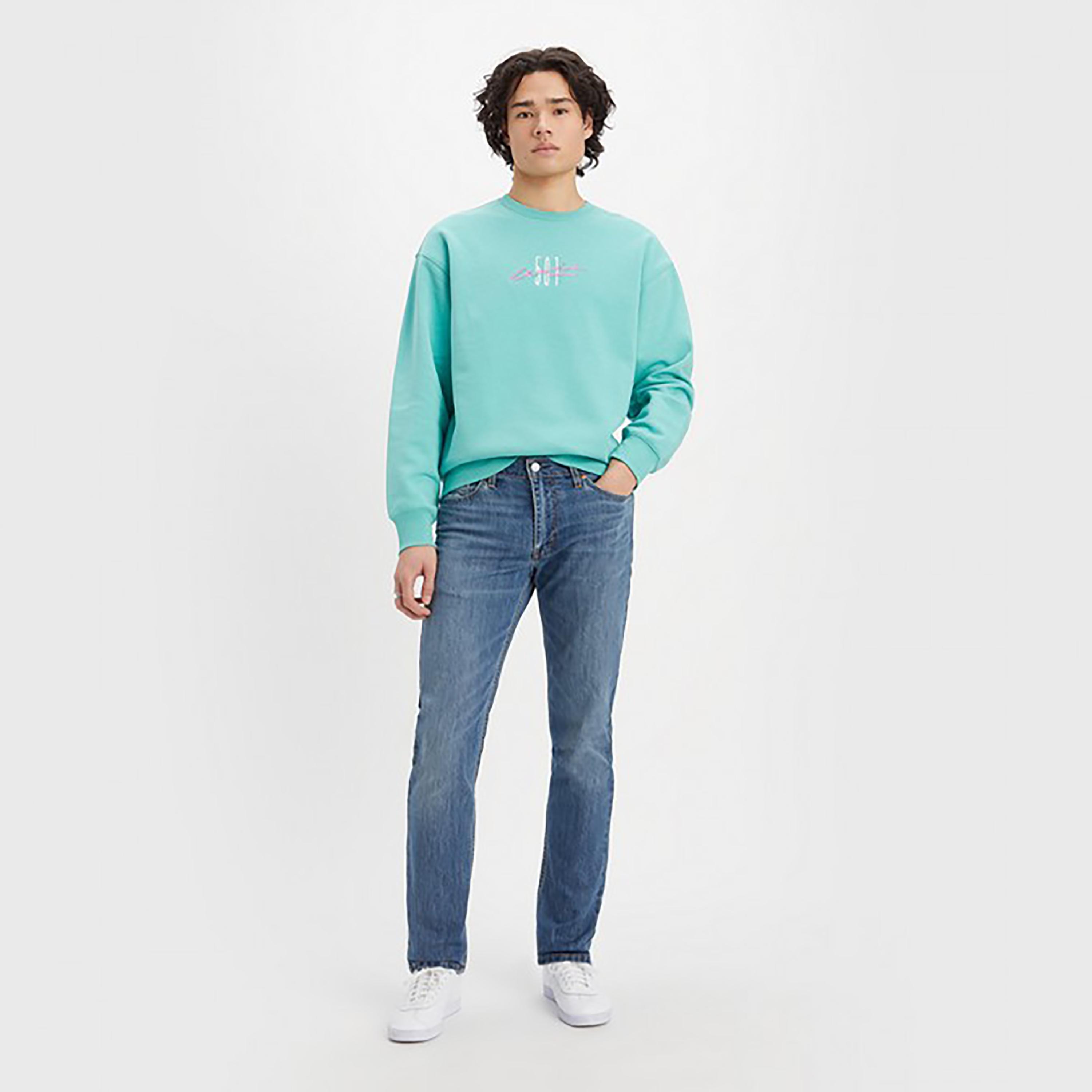 Levi's 511 Blue Slim Fit Mid-Rise Pocket Detail Jeans-men-clothing-bottoms-jeans-image-3