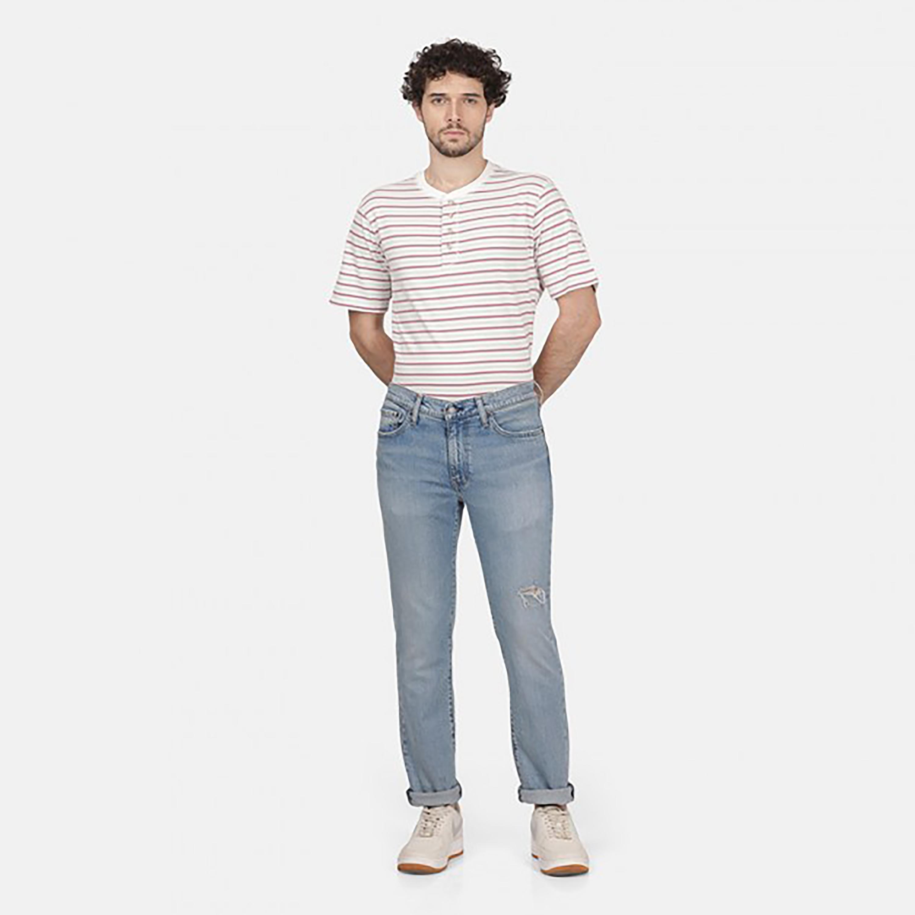 Levi's 511 Blue Slim Fit Mid-Rise Pocket Detail Jeans-men-clothing-bottoms-jeans-image-4