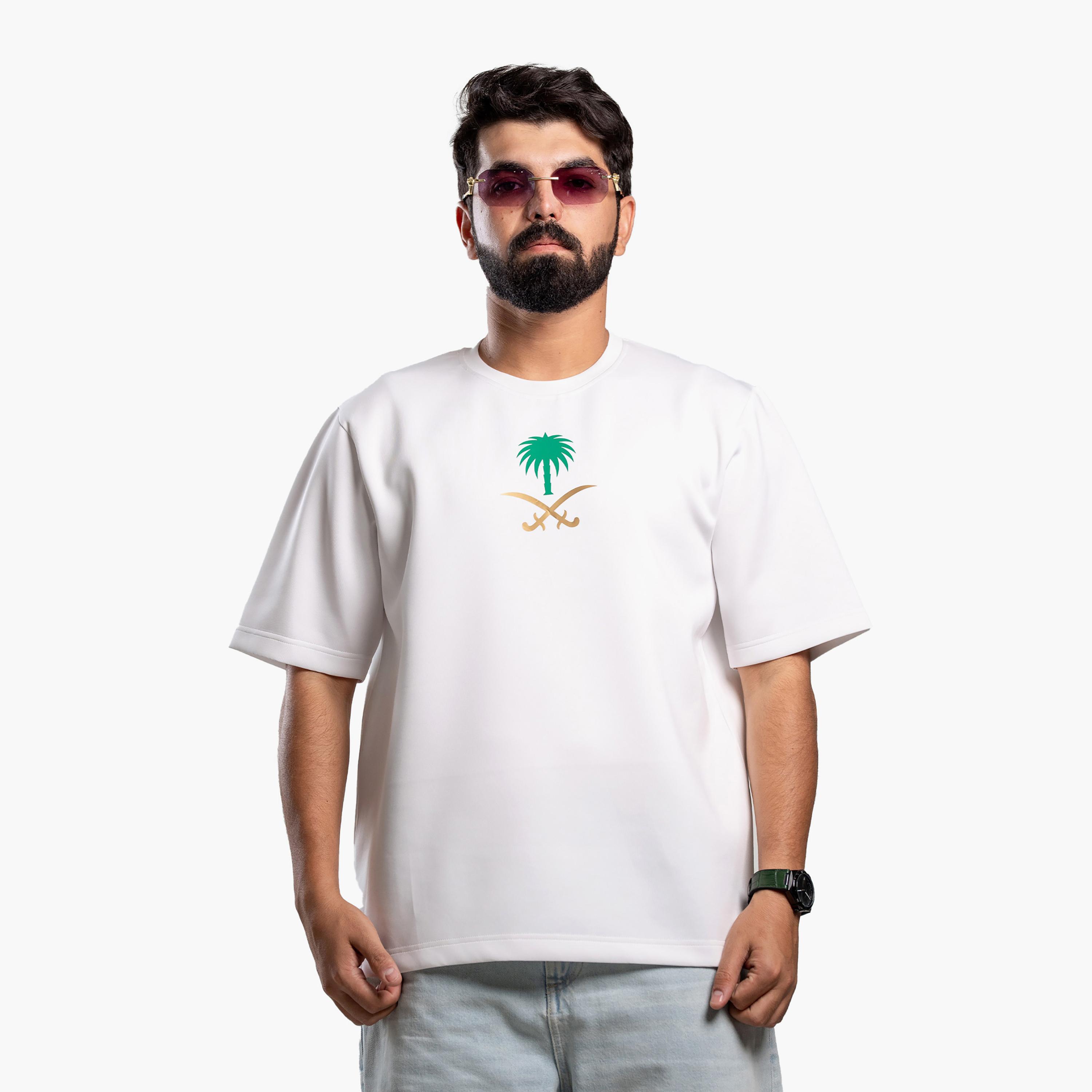 sanefn Arabic Slogan Graphic Crew Neck Short Sleeves Men's National Day T-Shirt-men-clothing-tshirtsandpolos-tshirts-image-1