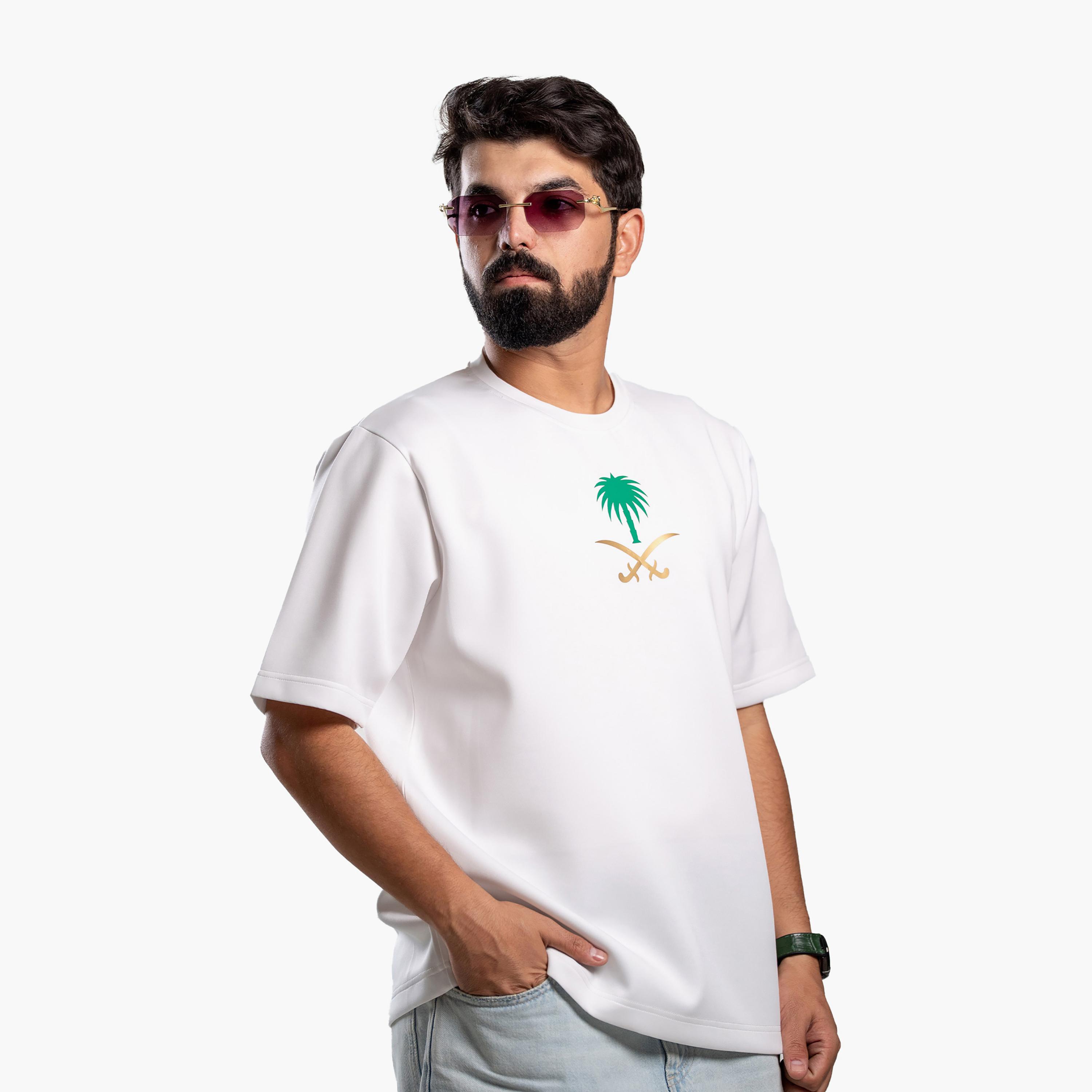 sanefn Arabic Slogan Graphic Crew Neck Short Sleeves Men's National Day T-Shirt-men-clothing-tshirtsandpolos-tshirts-image-2