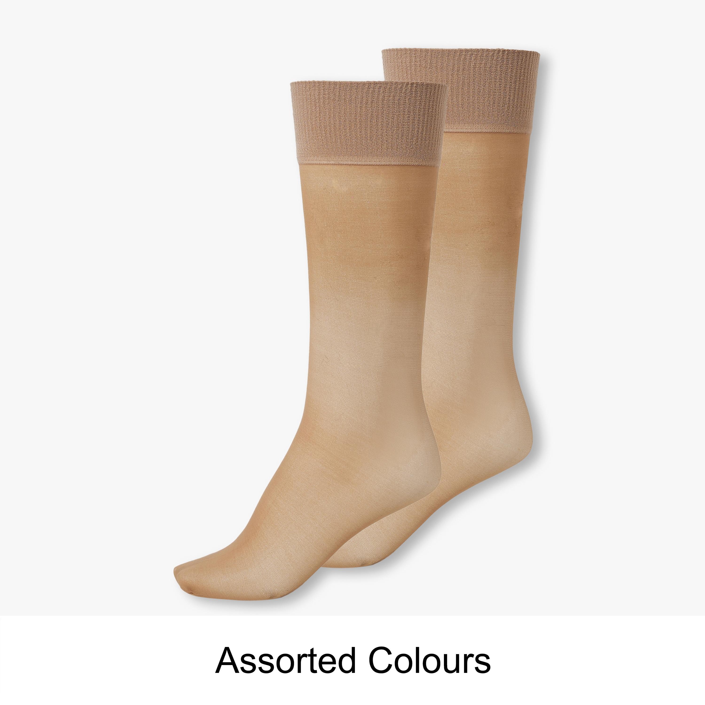 Hanes Assorted Alive Full Support Sheer Women's Knee High Stockings-women-socksandstockings-image-1