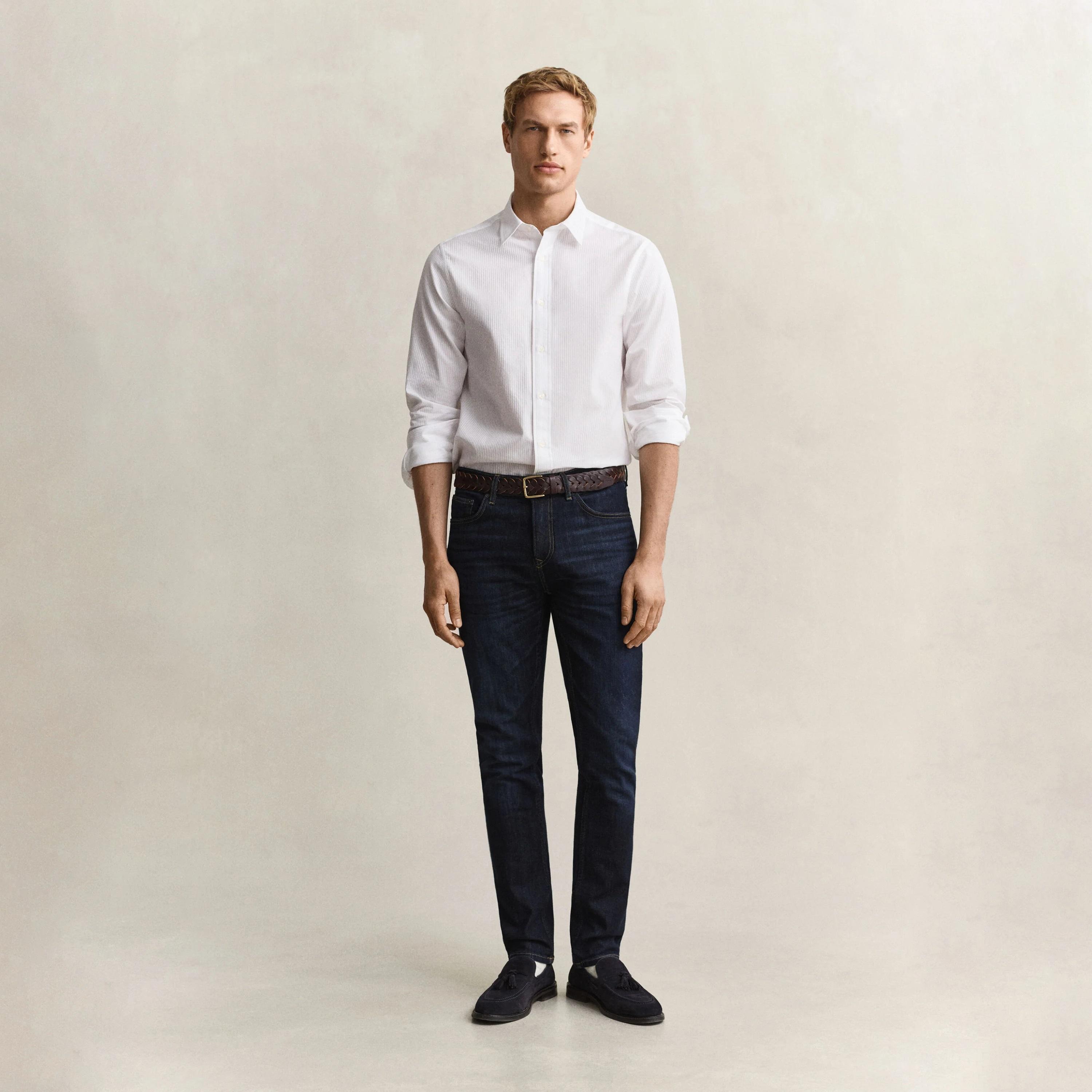 Gant Slim Fit Dark Washed Mid-Rise Men's Jeans-men-clothing-jeans-image-2