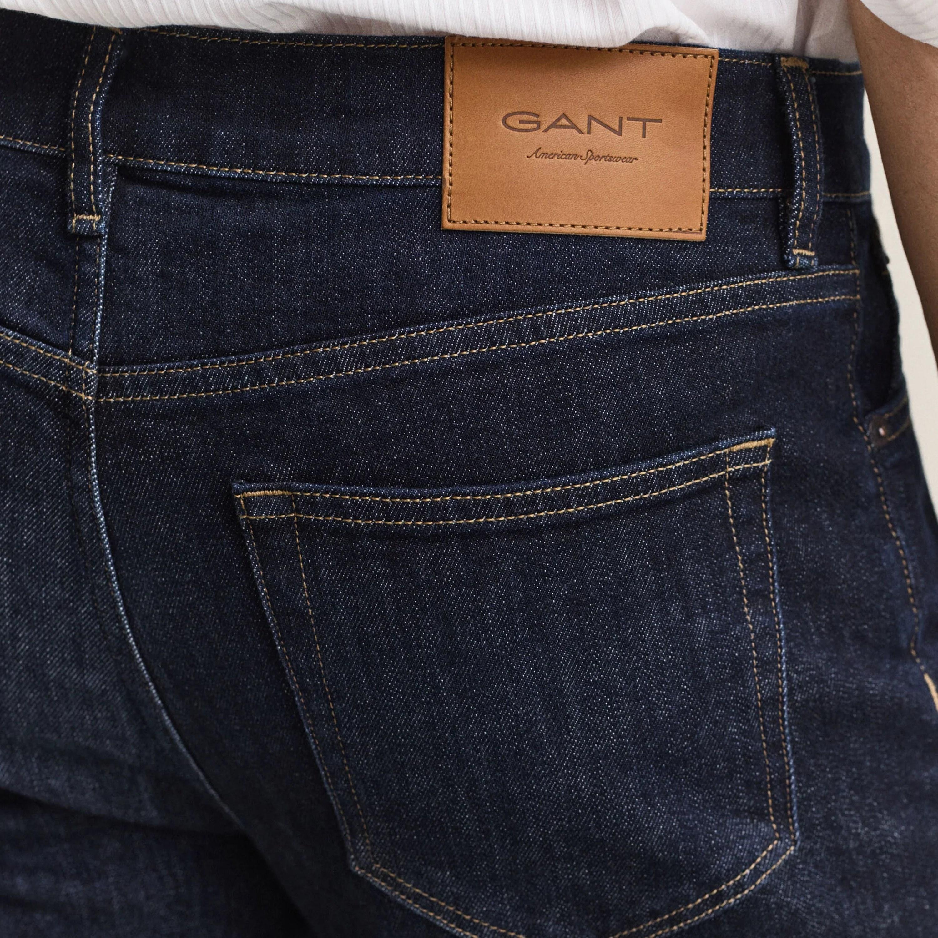 Gant Slim Fit Dark Washed Mid-Rise Men's Jeans-men-clothing-jeans-image-3