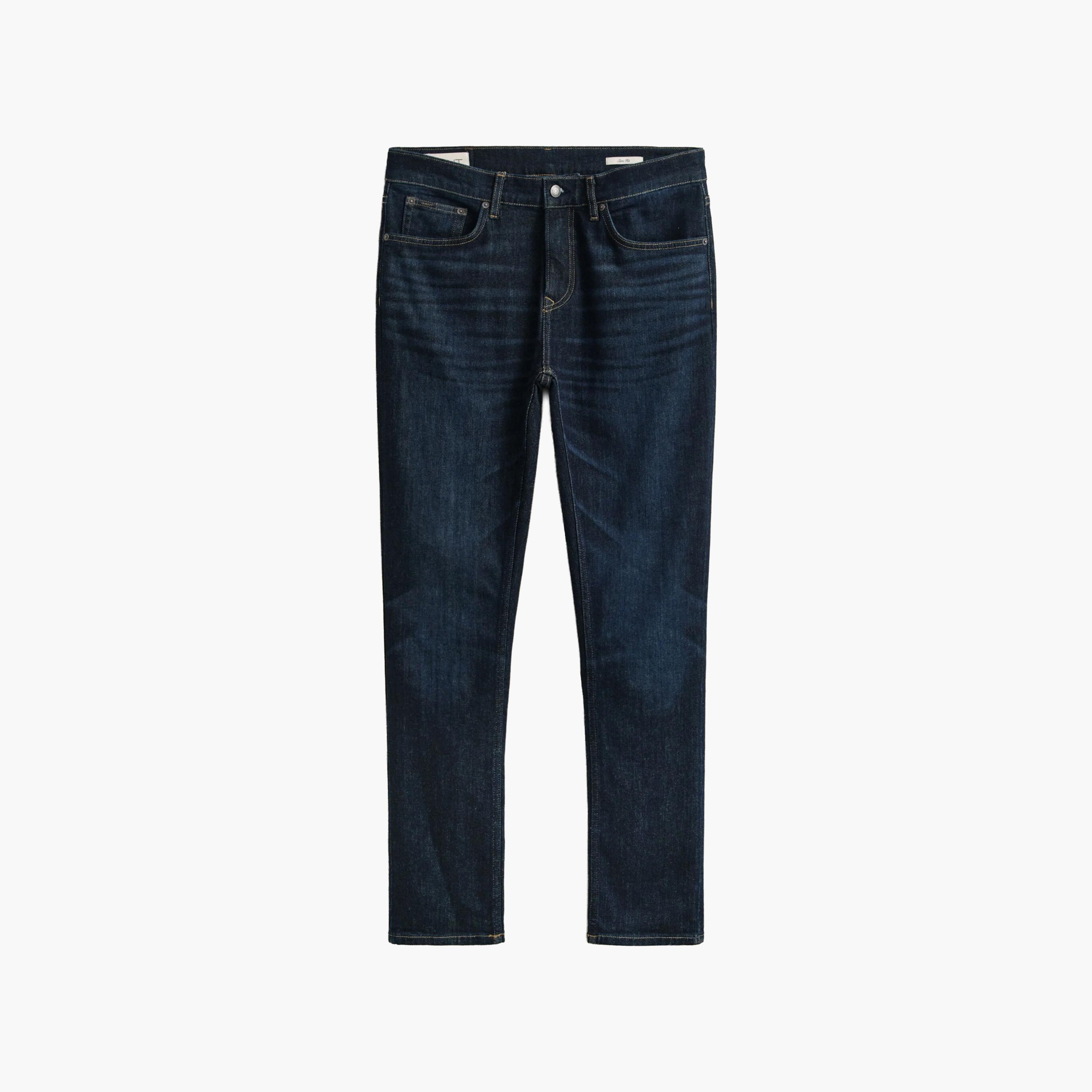 Gant Slim Fit Dark Washed Mid-Rise Men's Jeans-men-clothing-jeans-image-7