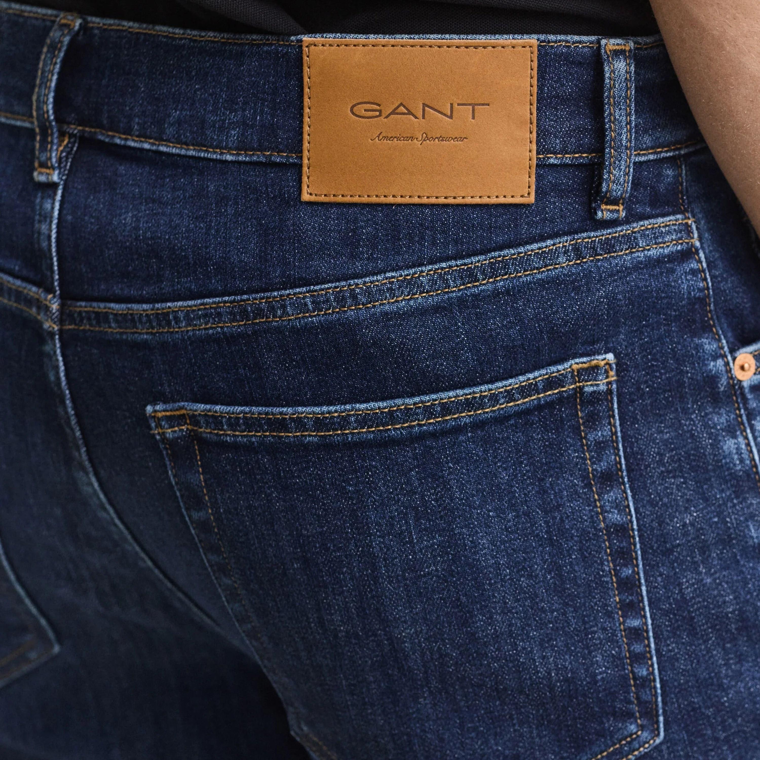 Gant Regular Fit Dark Washed Mid-Rise Men's Jeans-men-clothing-jeans-image-3