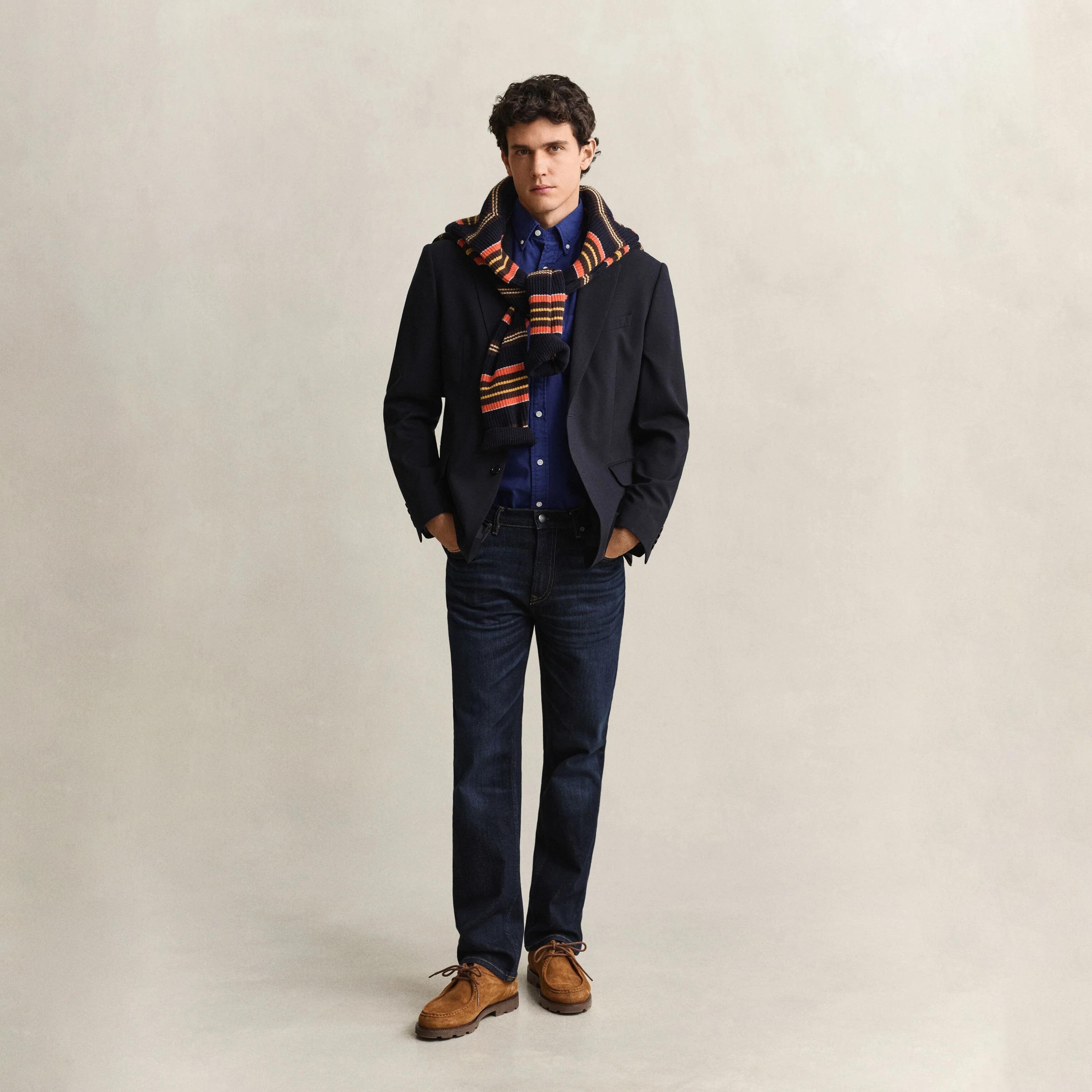 Gant Regular Fit Dark Washed Mid-Rise Men's Jeans-men-clothing-jeans-image-2