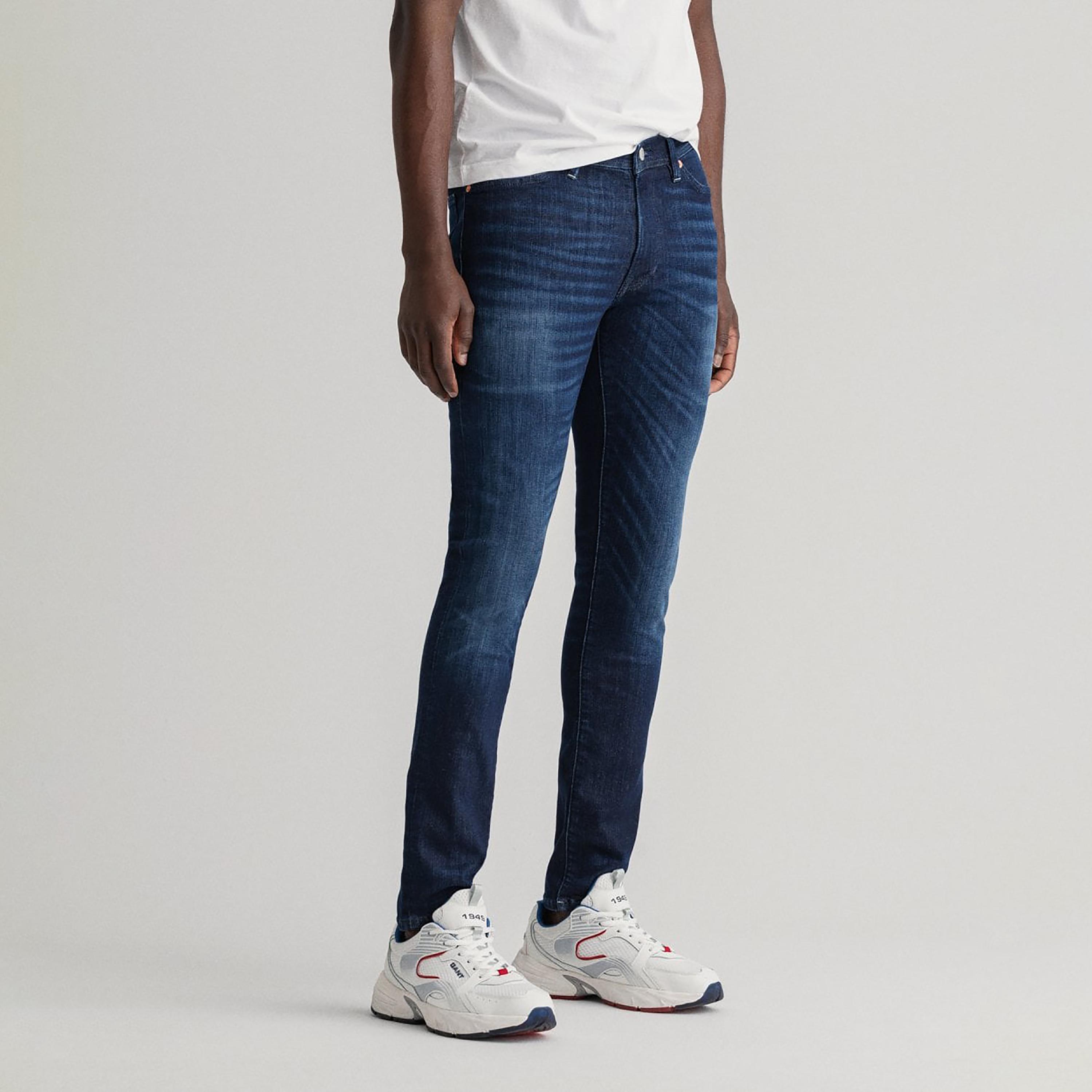 Gant Slim Fit 5 Pockets Mid-Rise Men Jeans-men-clothing-bottoms-jeans-image-1